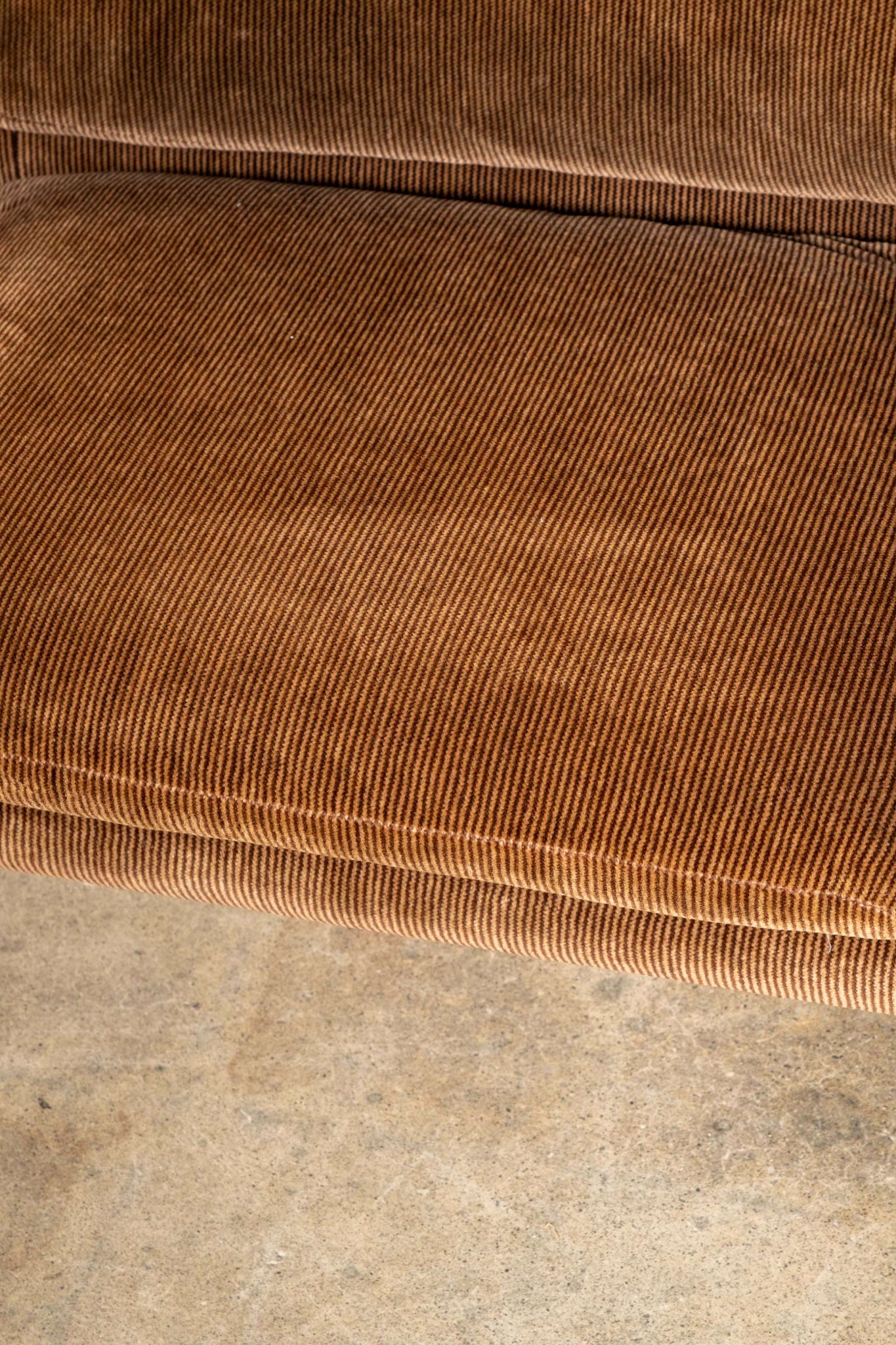 Maralunga 3-Seater Sofa, Brown Pinstripe Velvet