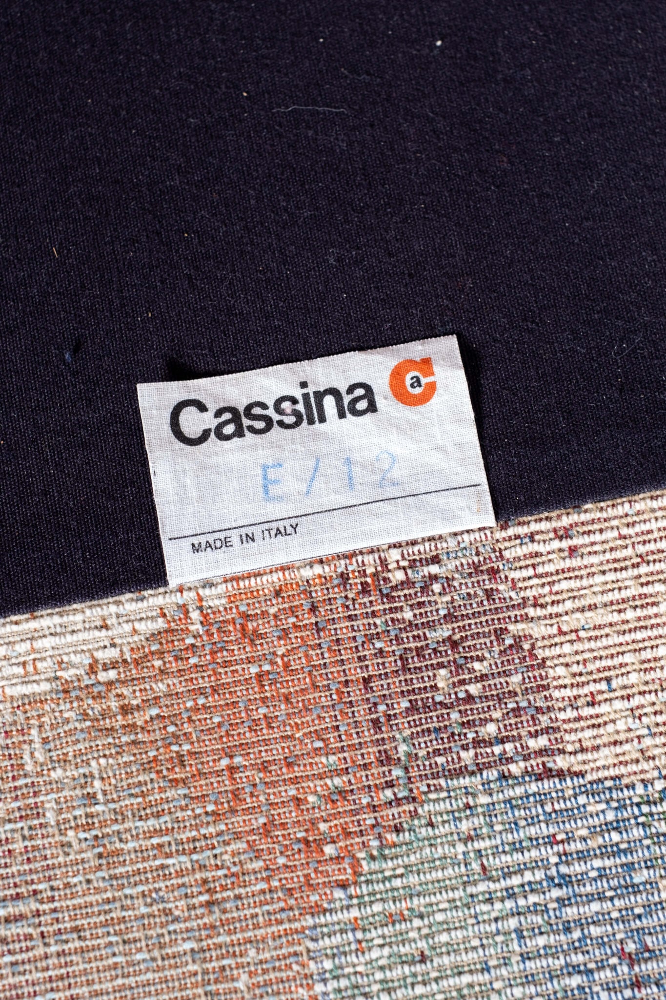 Vintage Soft Pastel Maralunga 3-Seater Sofa Original Fabric Cassina, cassina designer tag