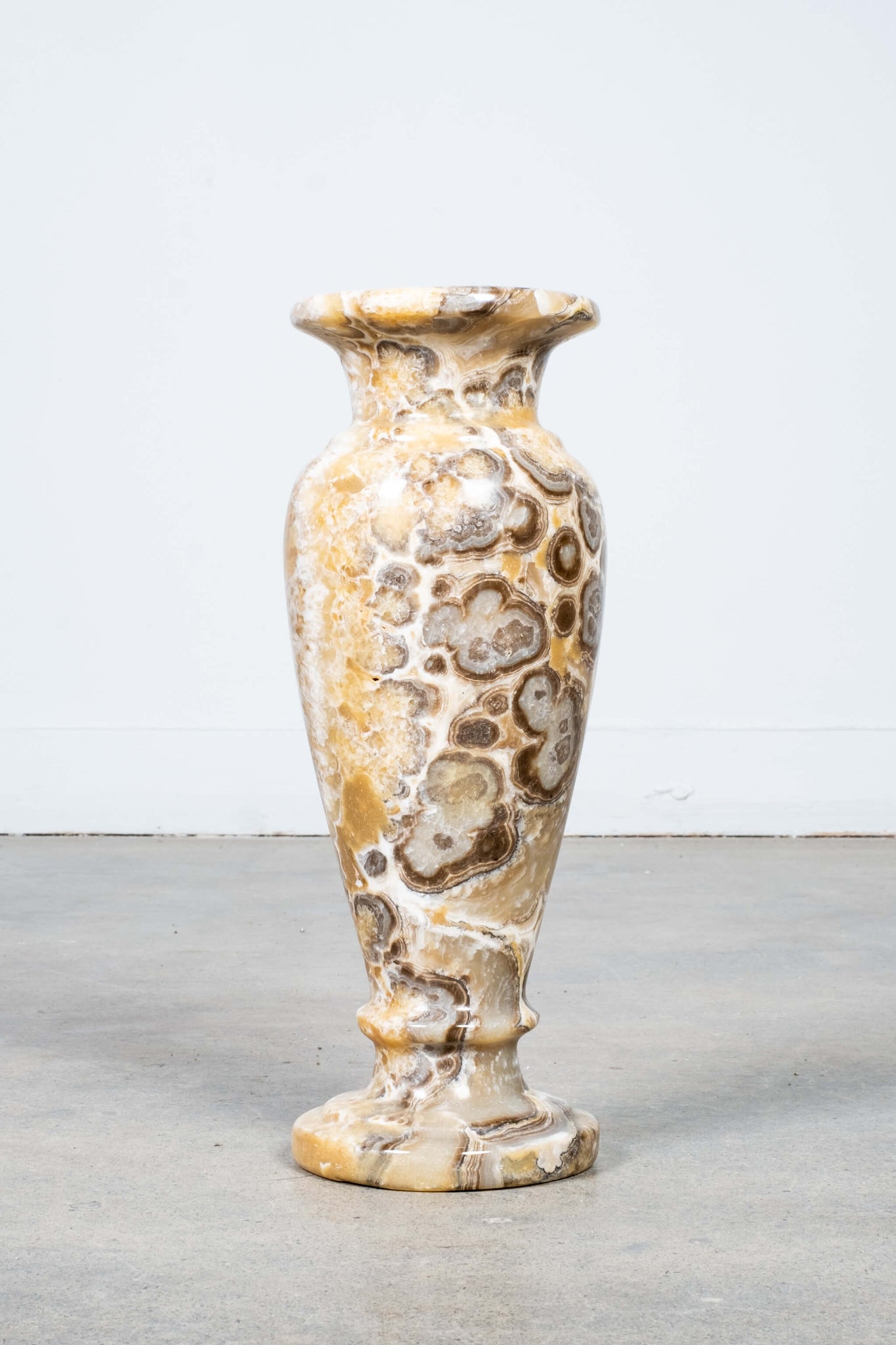 Vintage Italian Marble Vase, front view