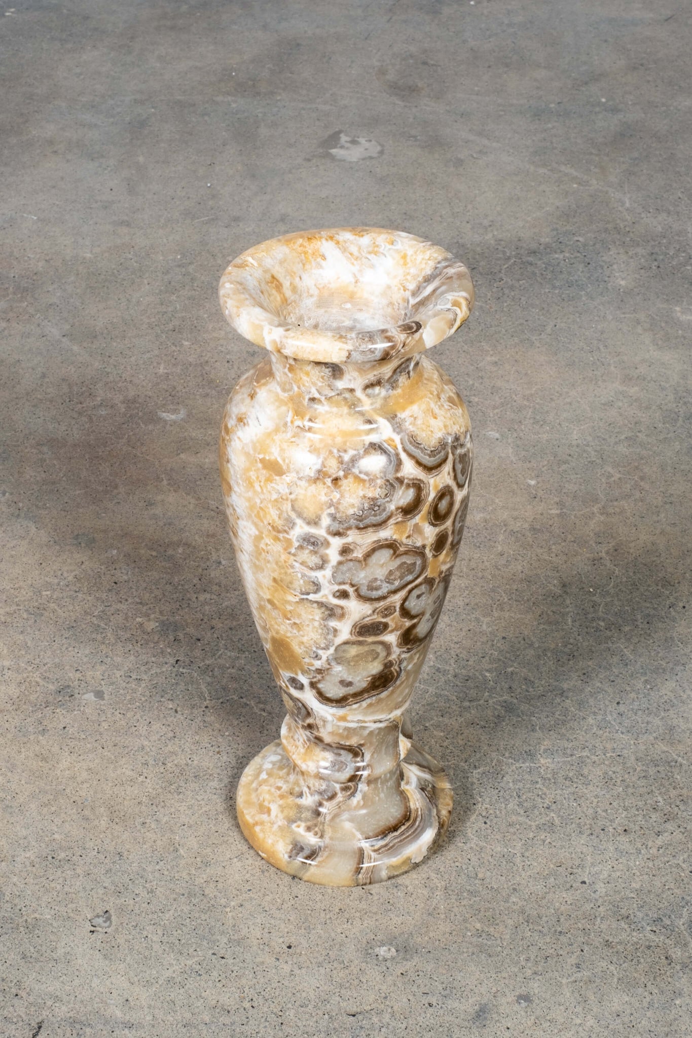 Vintage Italian Marble Vase, top view