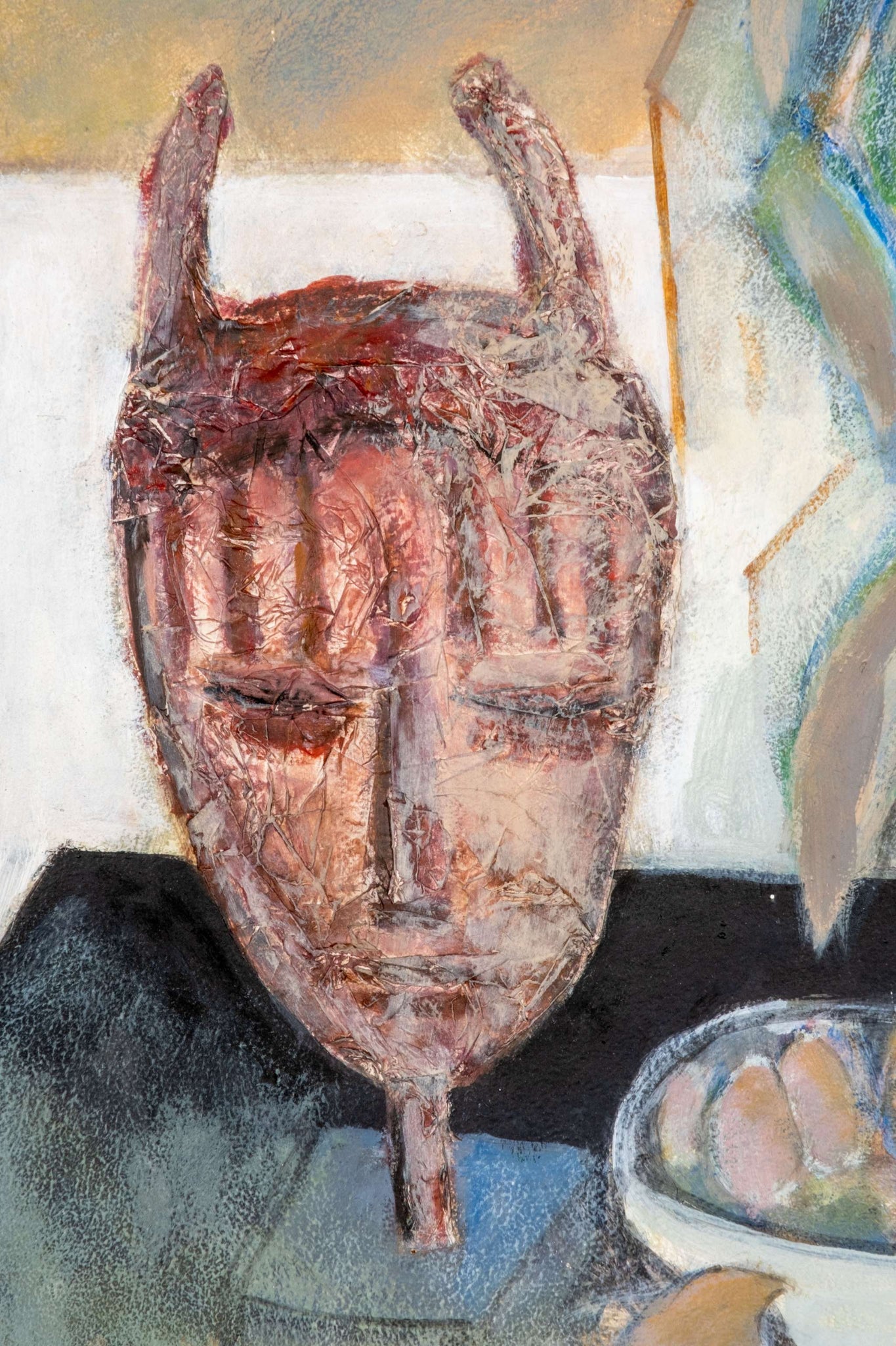 Mask and Fruit Bowl Still Life
