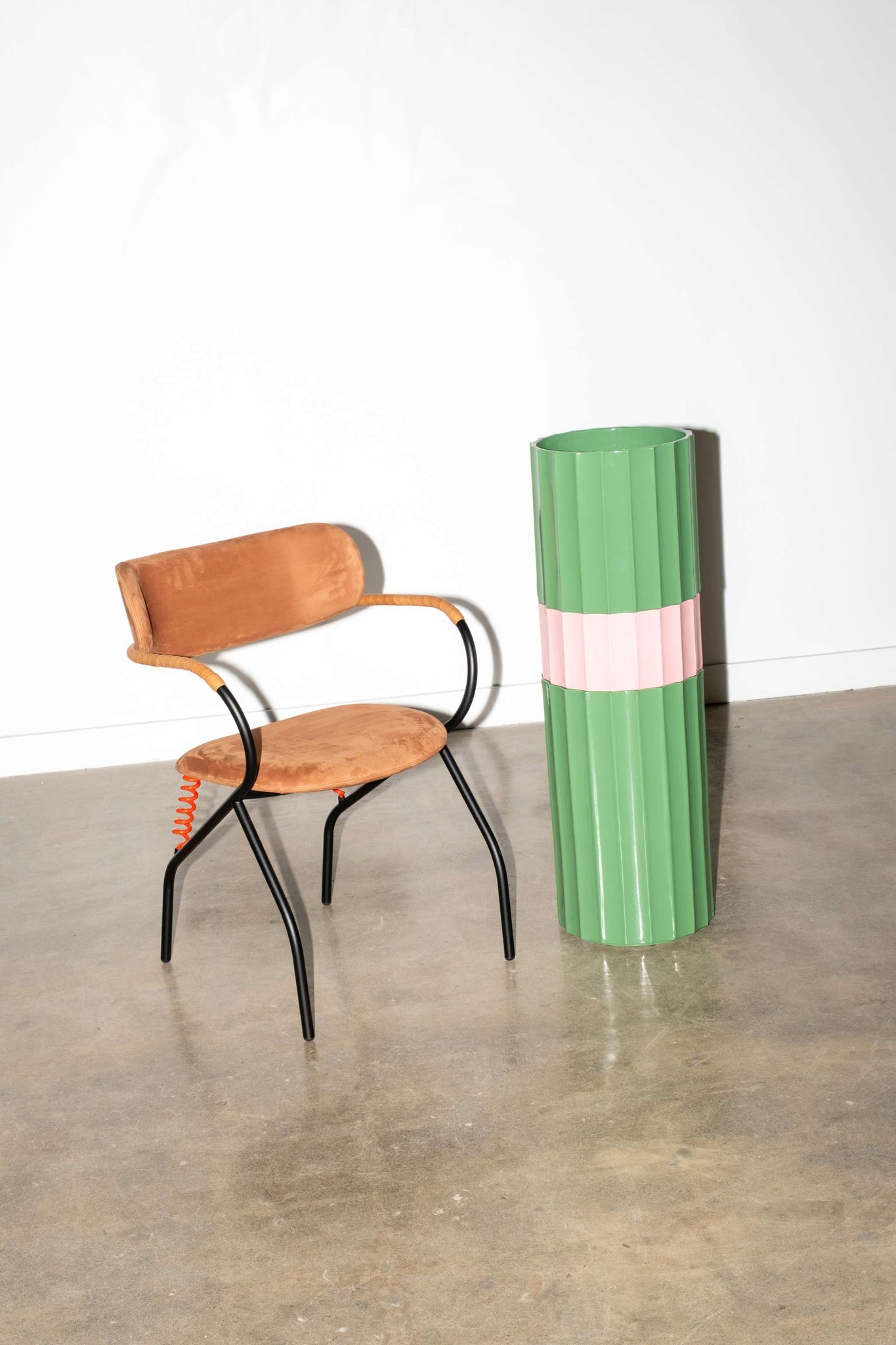 Medium Column Vase, Verde