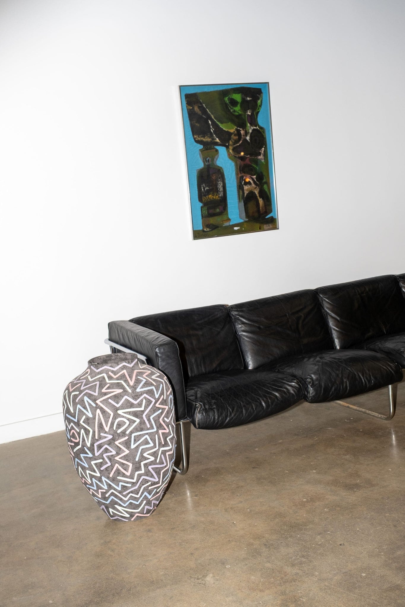 Large-Scale 1980s Memphis Vase by Wesley Anderegg | Bonne Choice