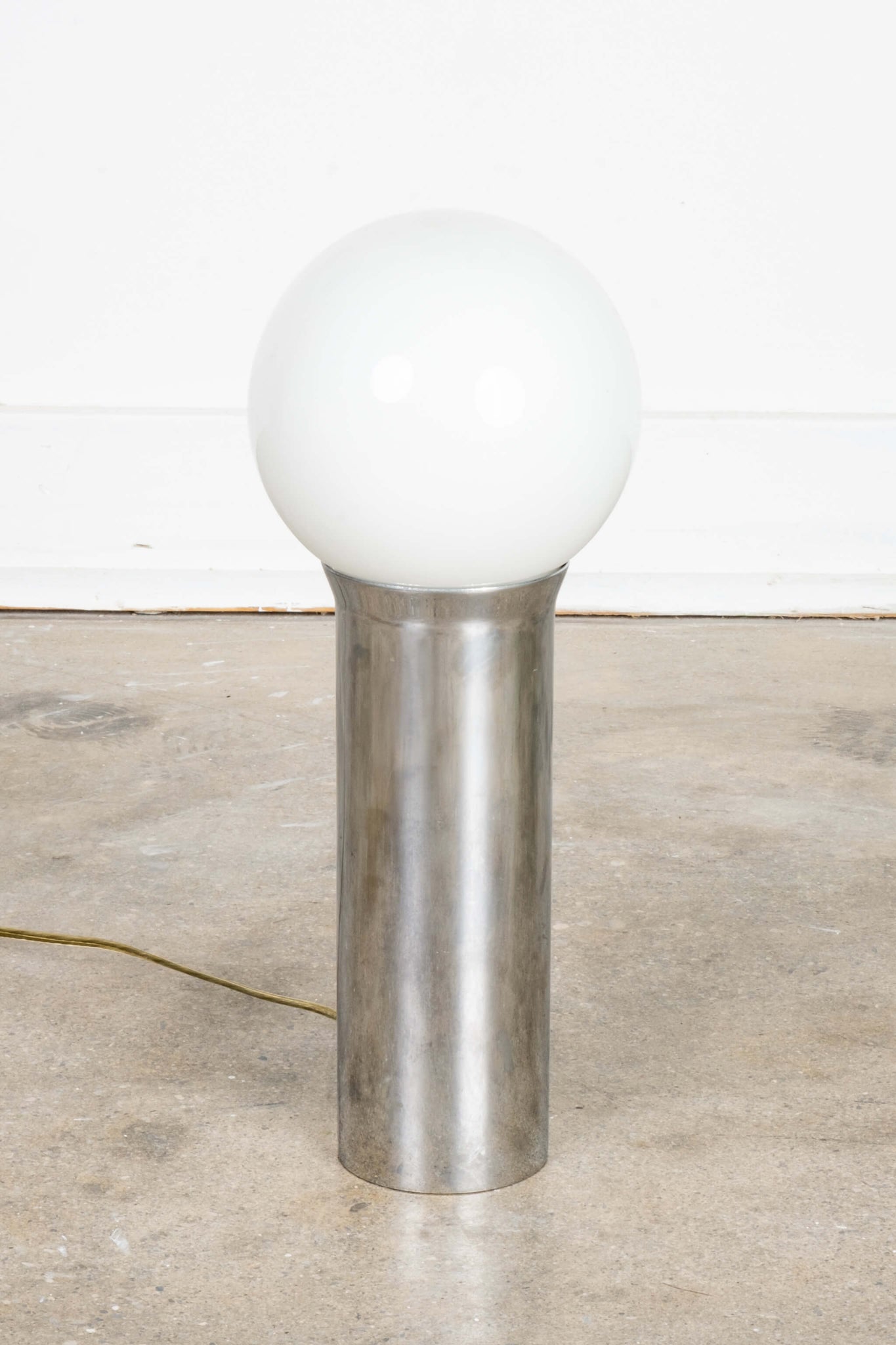 Midcentury Chrome and Glass Table Lamp