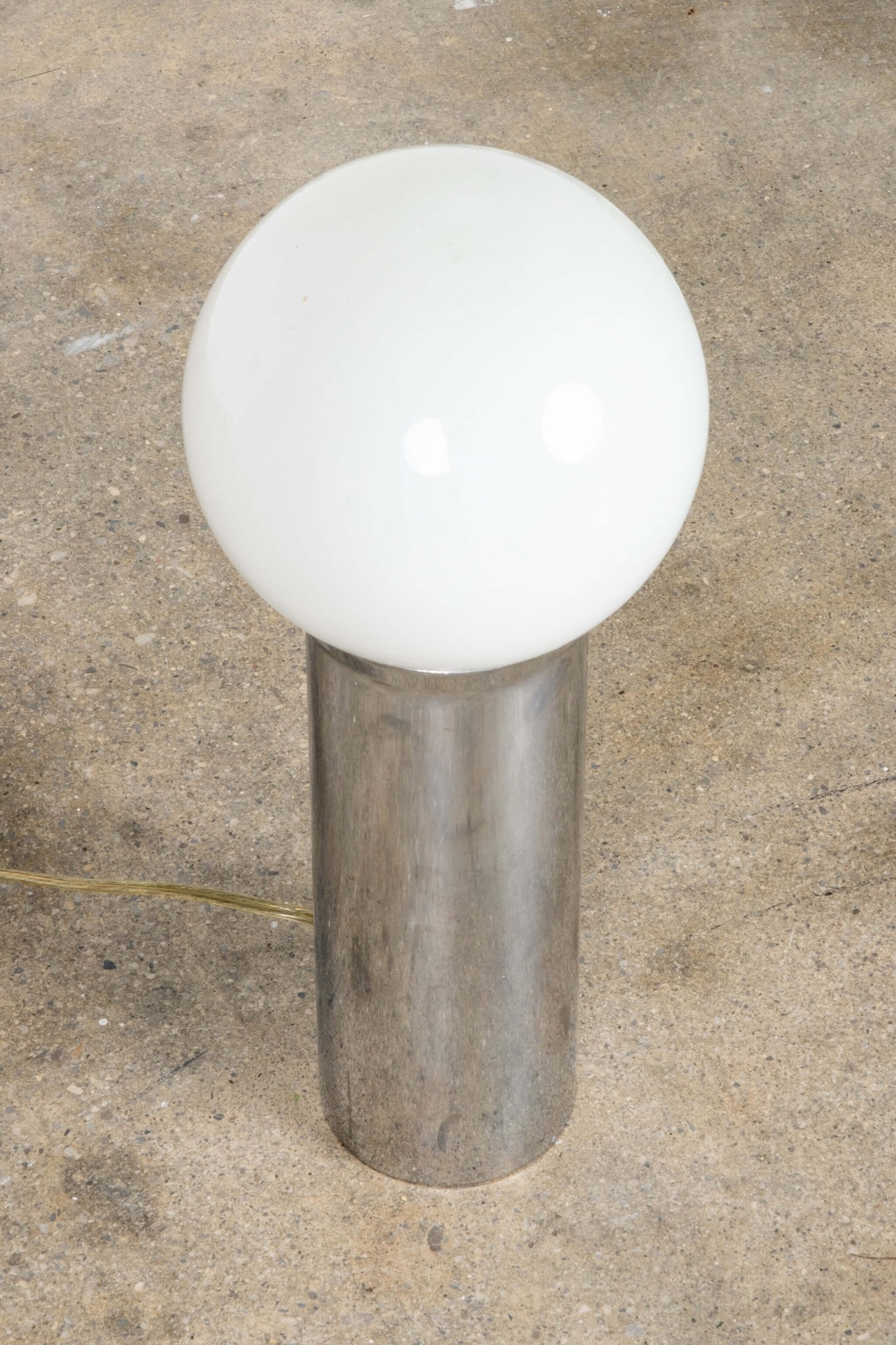 Midcentury Chrome and Glass Table Lamp