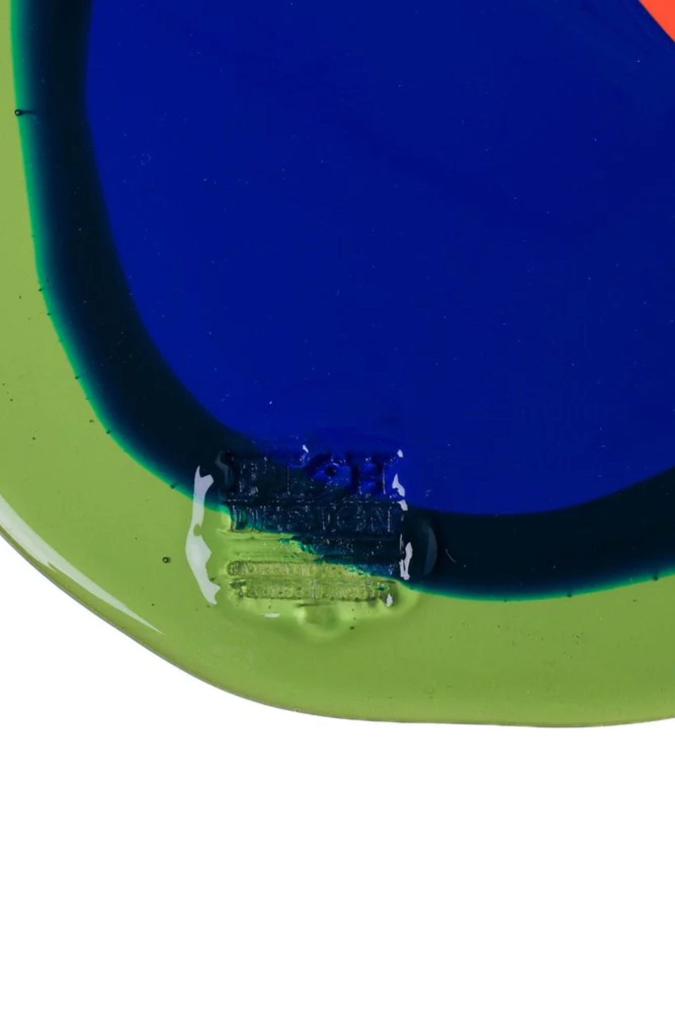 Corsi Mirror (Medium), Bottle Green, Blue, Pastel Orange by Gaetano Pesce | Bonne Choice