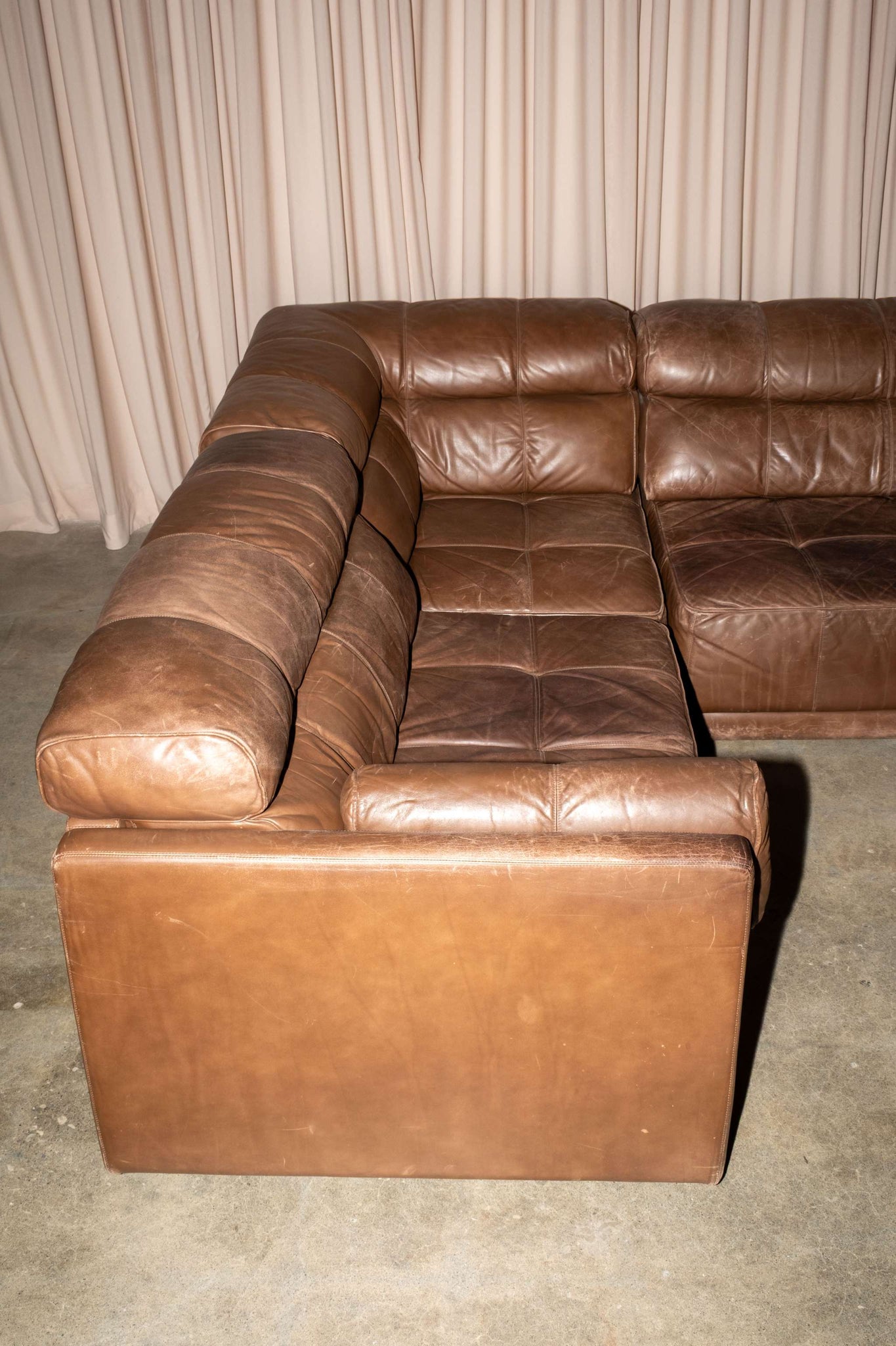 Modular Leather Sofa Set