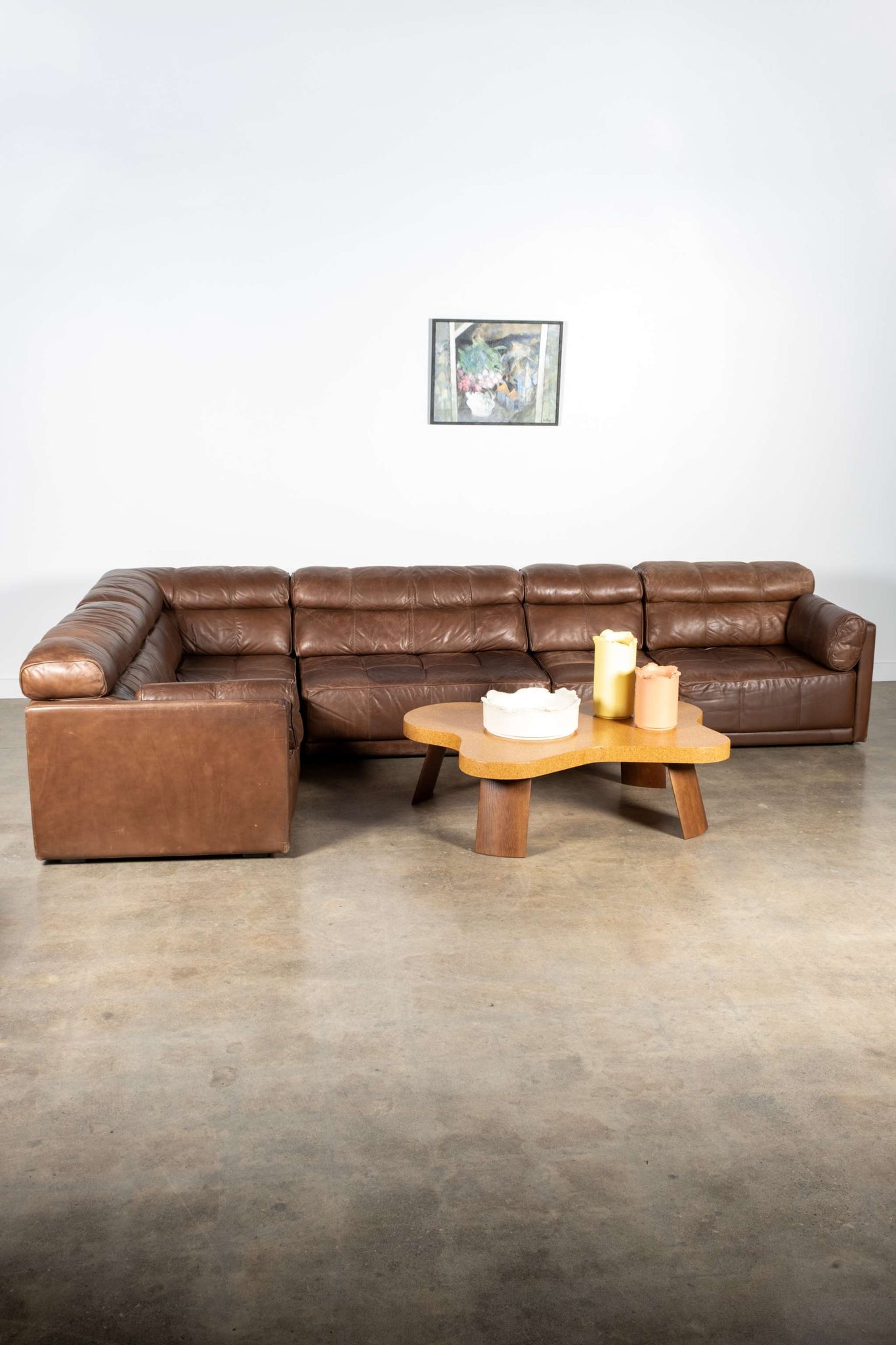 Modular Leather Sofa Set