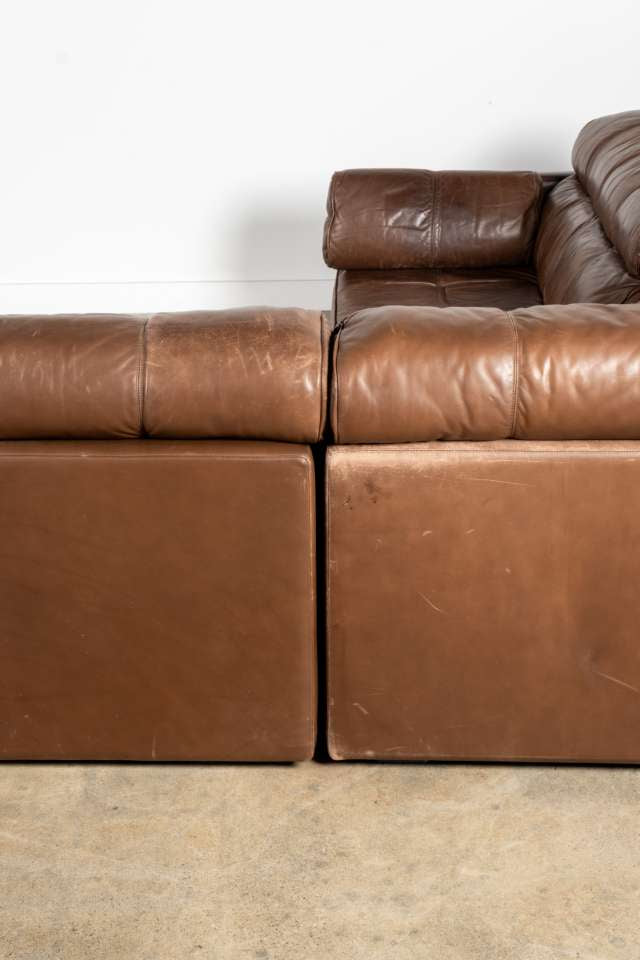 Modular Leather Sofa Set
