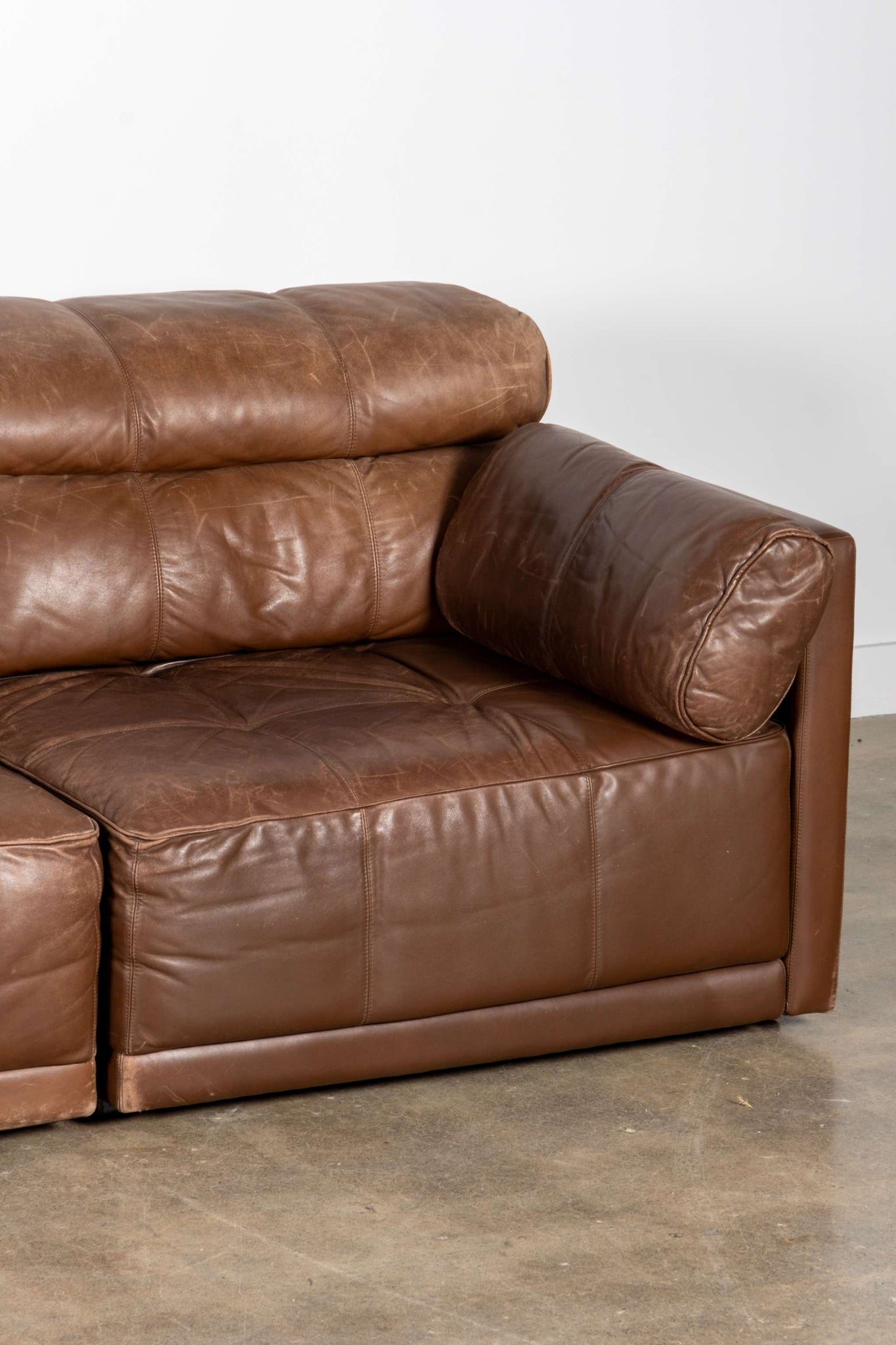Modular Leather Sofa Set