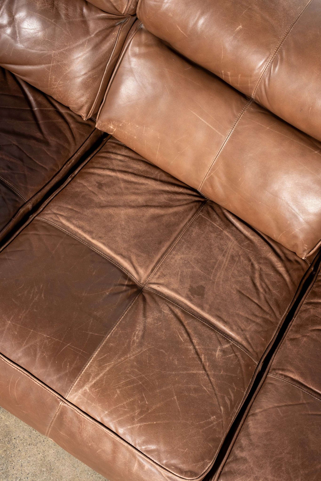 Modular Leather Sofa Set