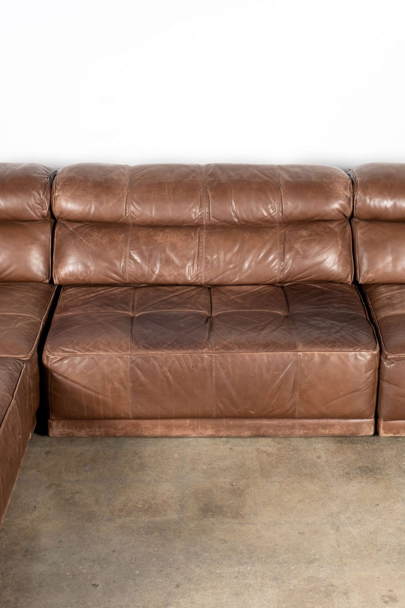 Modular Leather Sofa Set