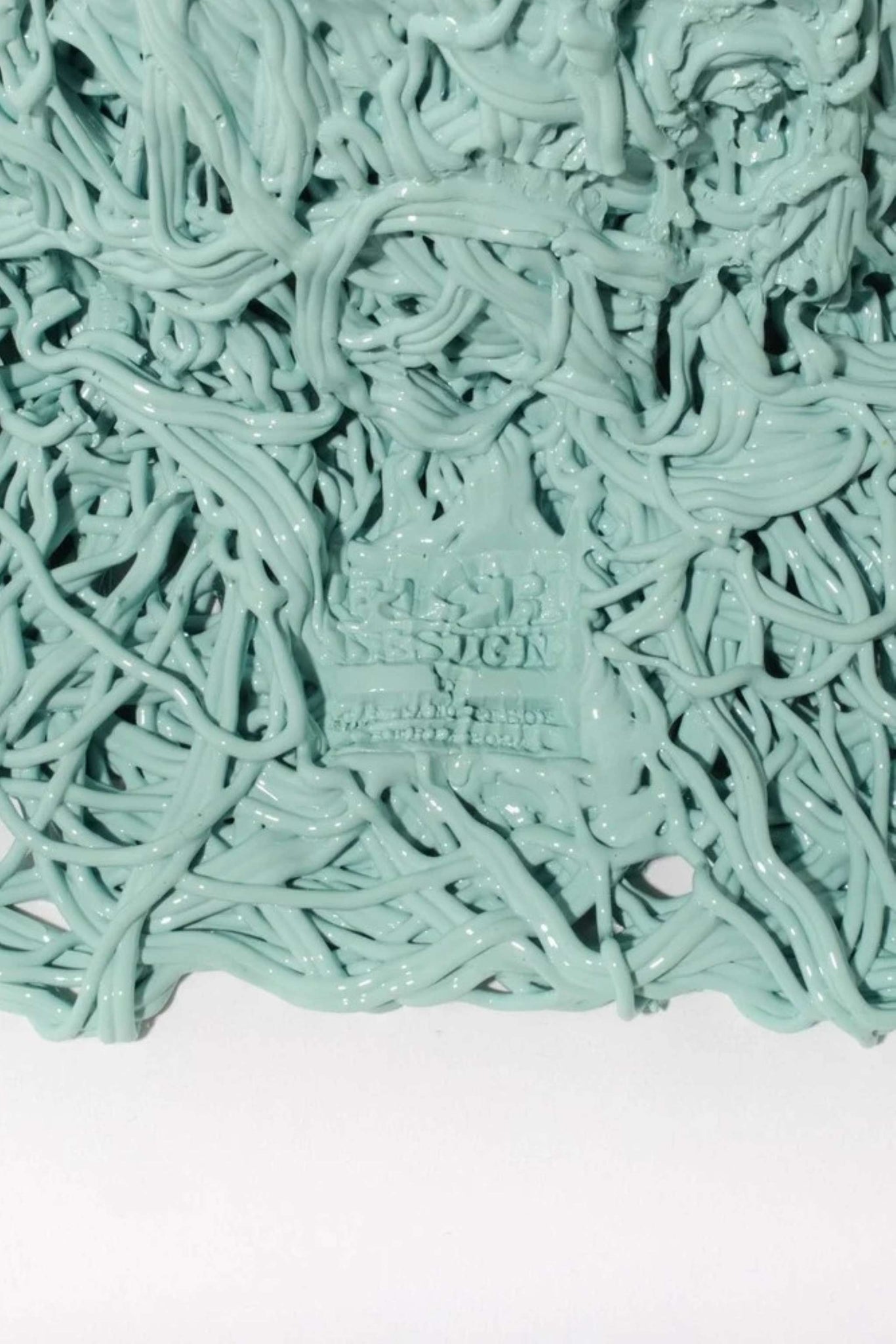 Moss Vase (Large), Mint Green and Coral