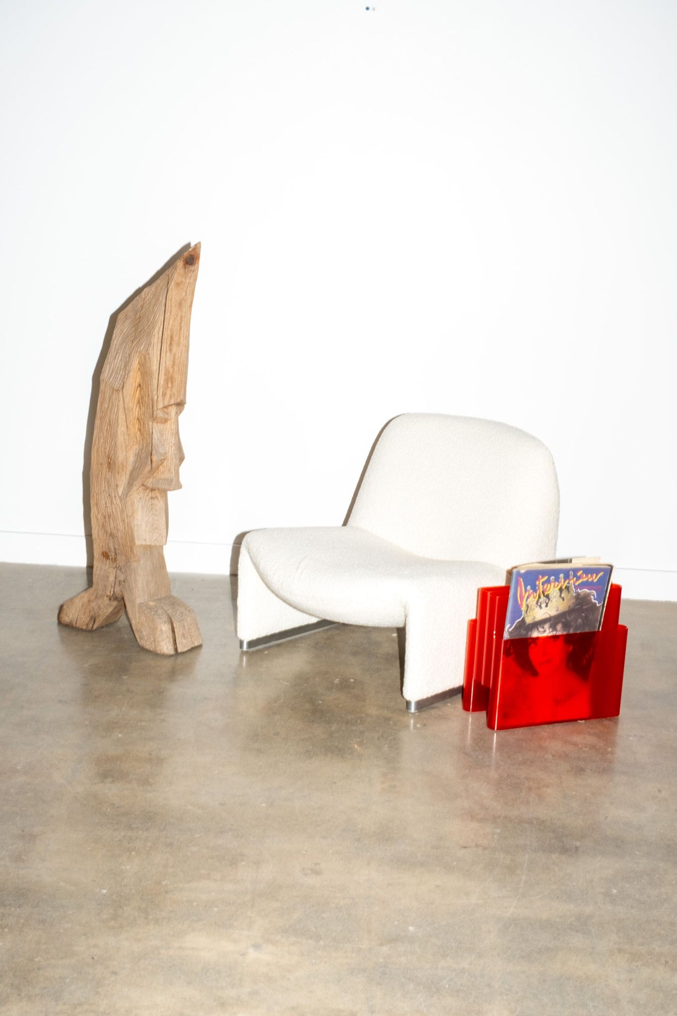 Artifort Newly Upholstered Alky Chair, Cream Boucle by Giancarlo Piretti | Bonne Choice