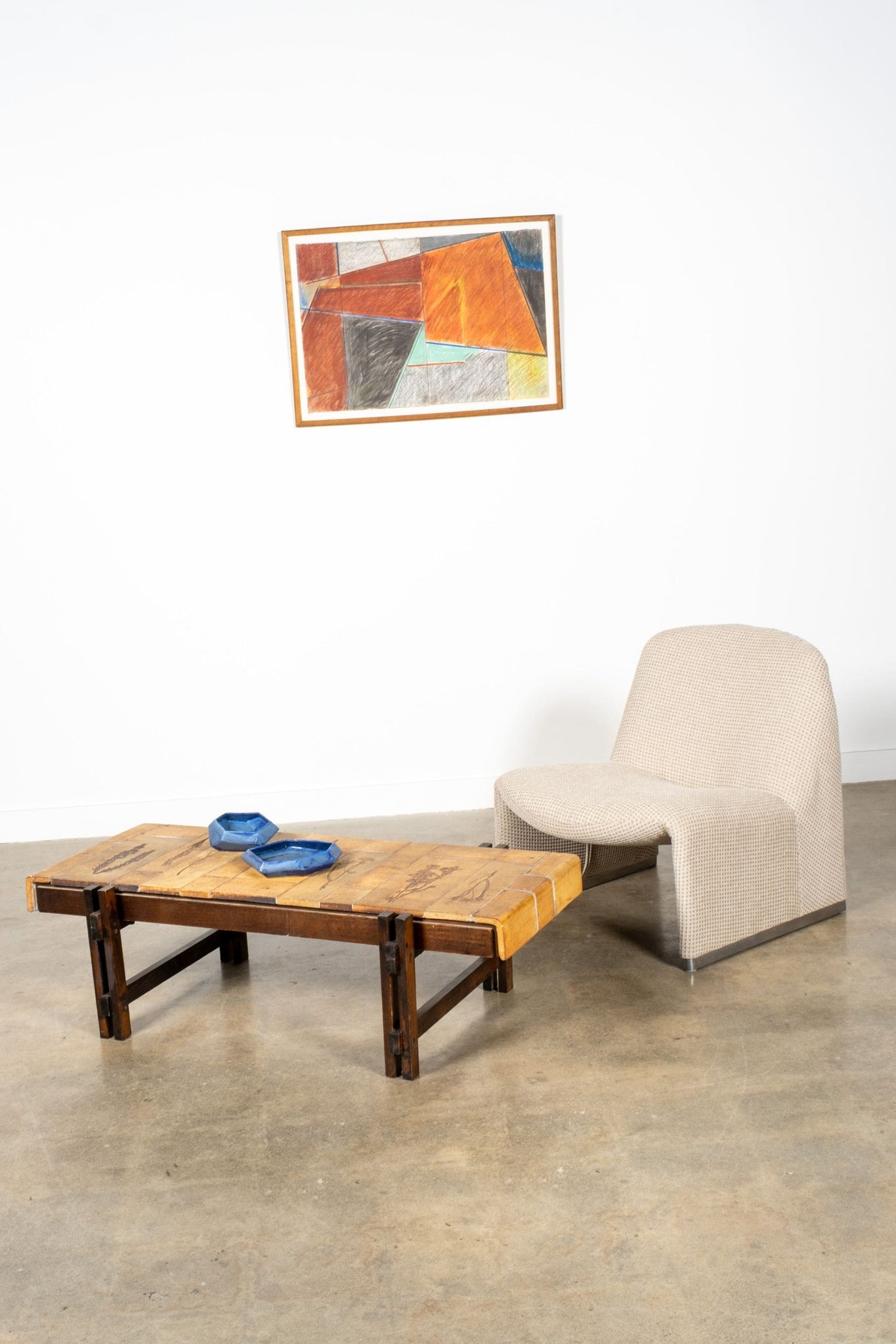 Artifort Newly Upholstered Alky Chair, Cream'Waffle' by Giancarlo Piretti | Bonne Choice