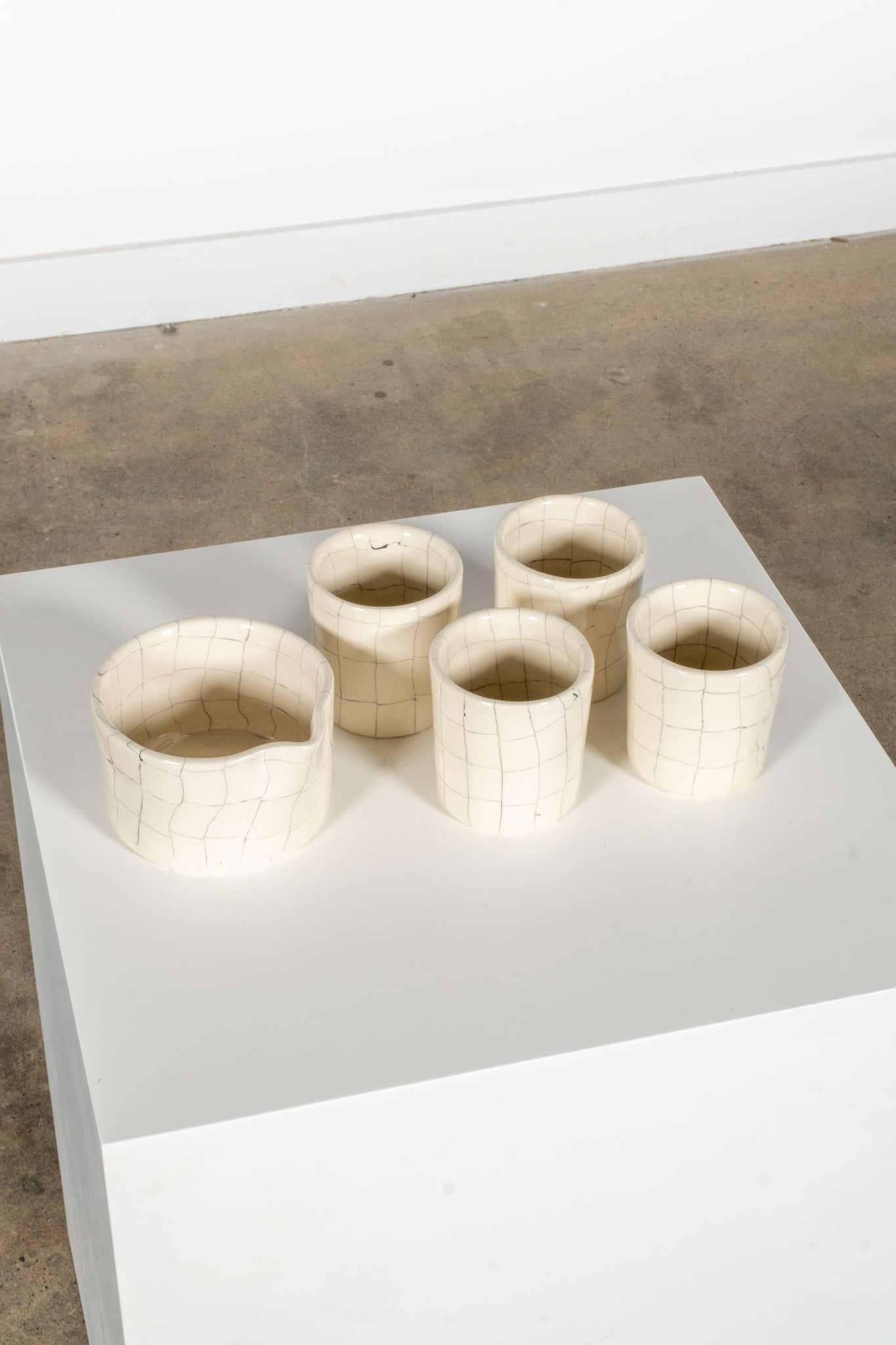 Ceramic Matcha Bowl + Cups Set, Square