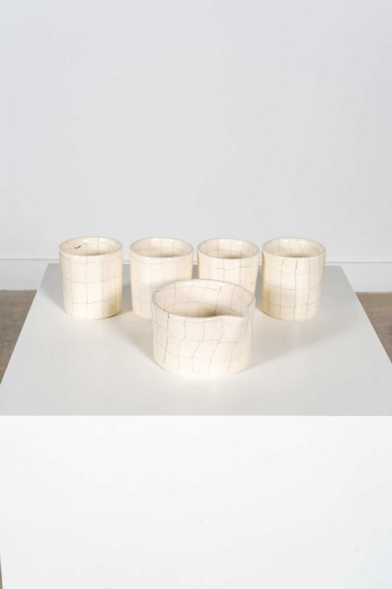 Ceramic Matcha Bowl + Cups Set, Square