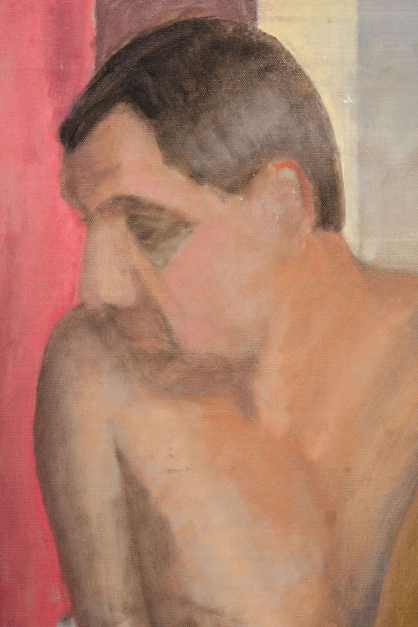 Nude Male Figure in Thought