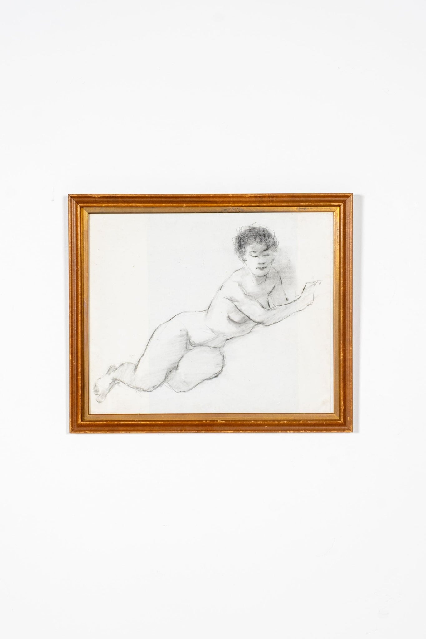 Vintage Framed Nude Sketch | Bonne Choice