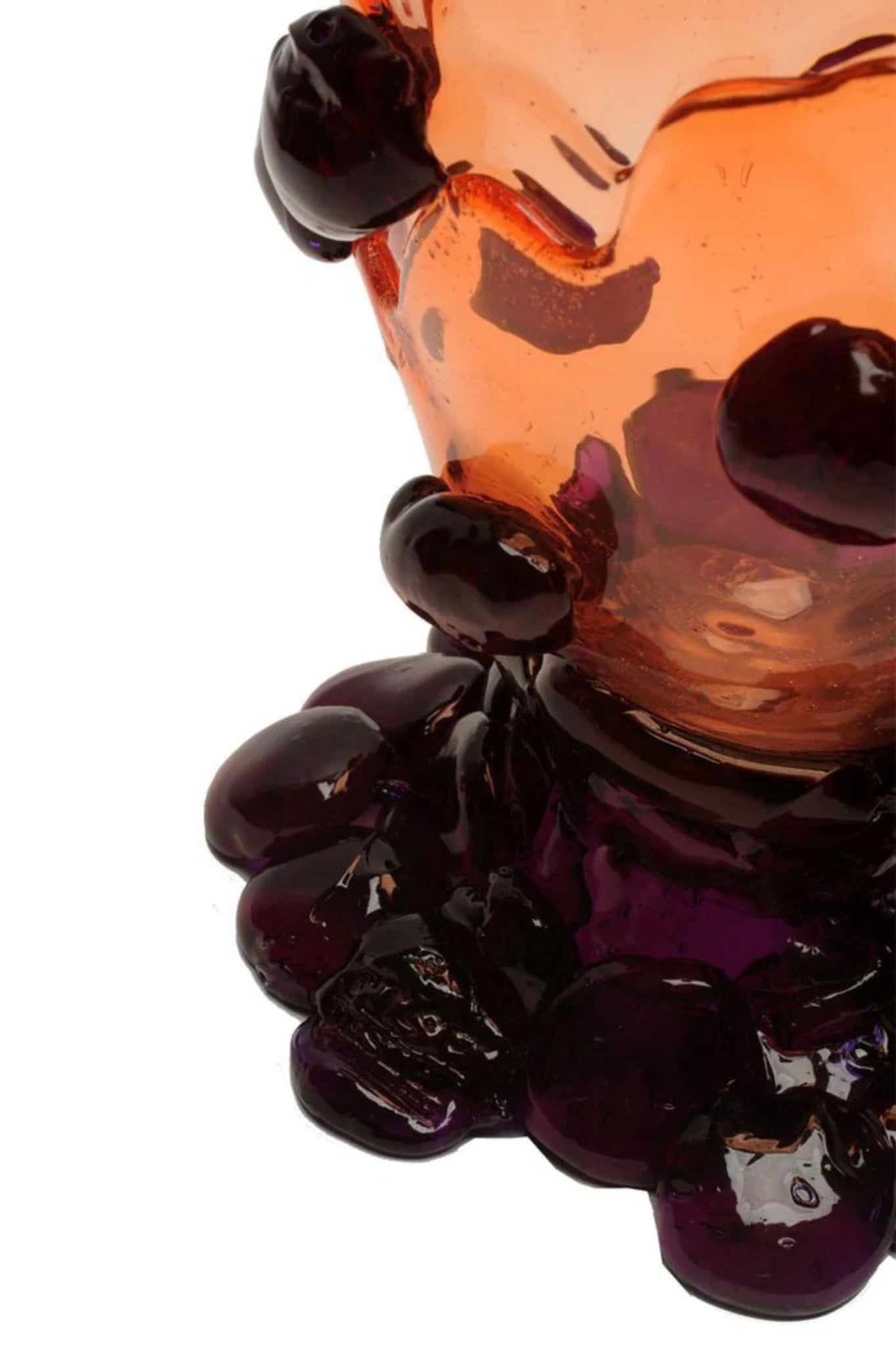 Corsi Nugget Vase (Large), Clear Ruby and Purple by Gaetano Pesce | Bonne Choice
