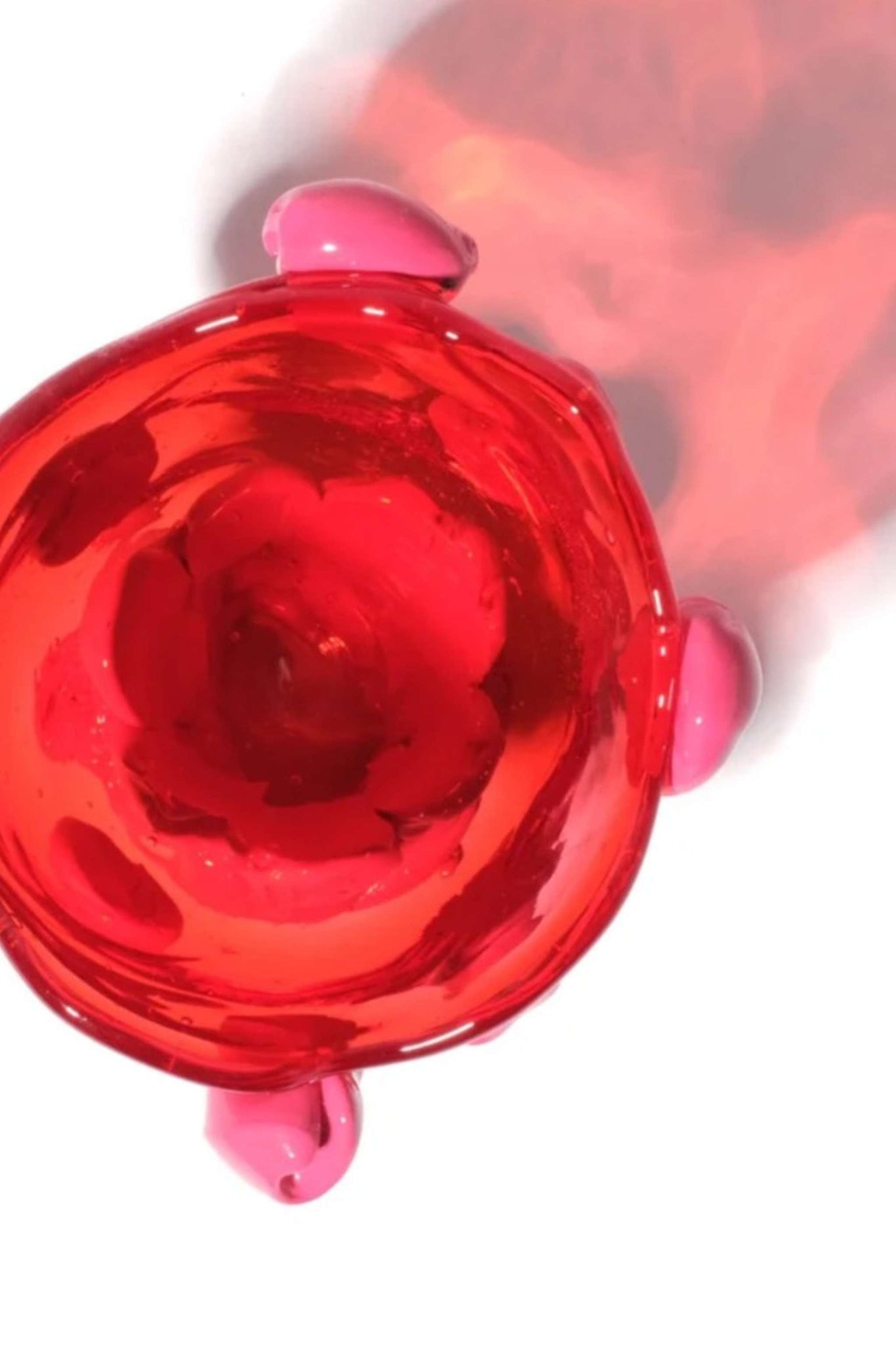 Nugget Vase (XS), Clear Red and Matte Fuscia