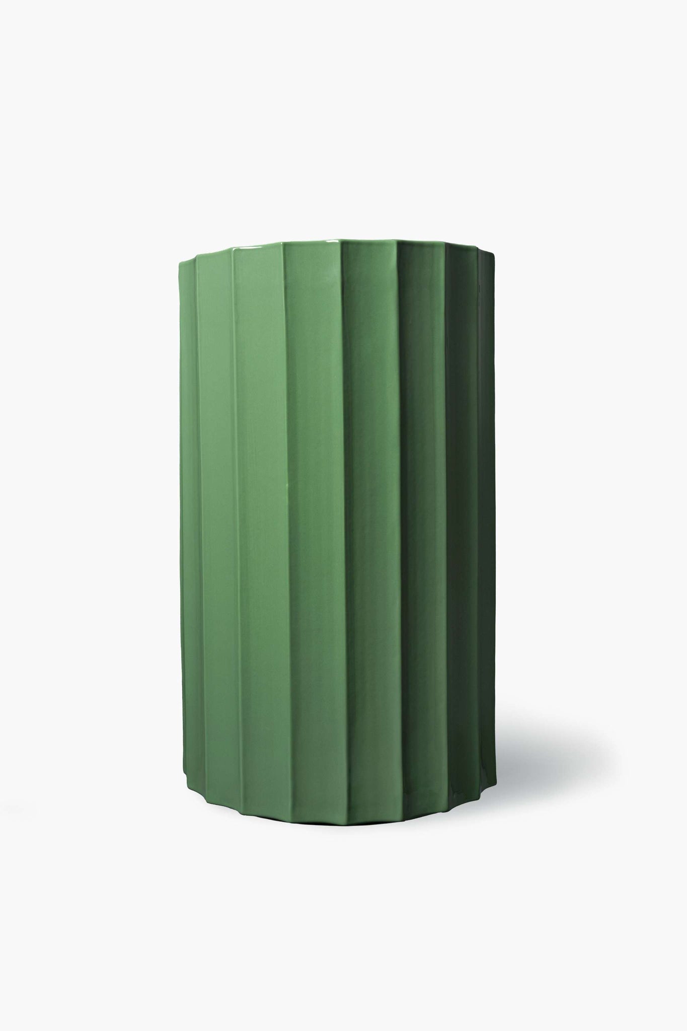 Tall Column Vase, Verde