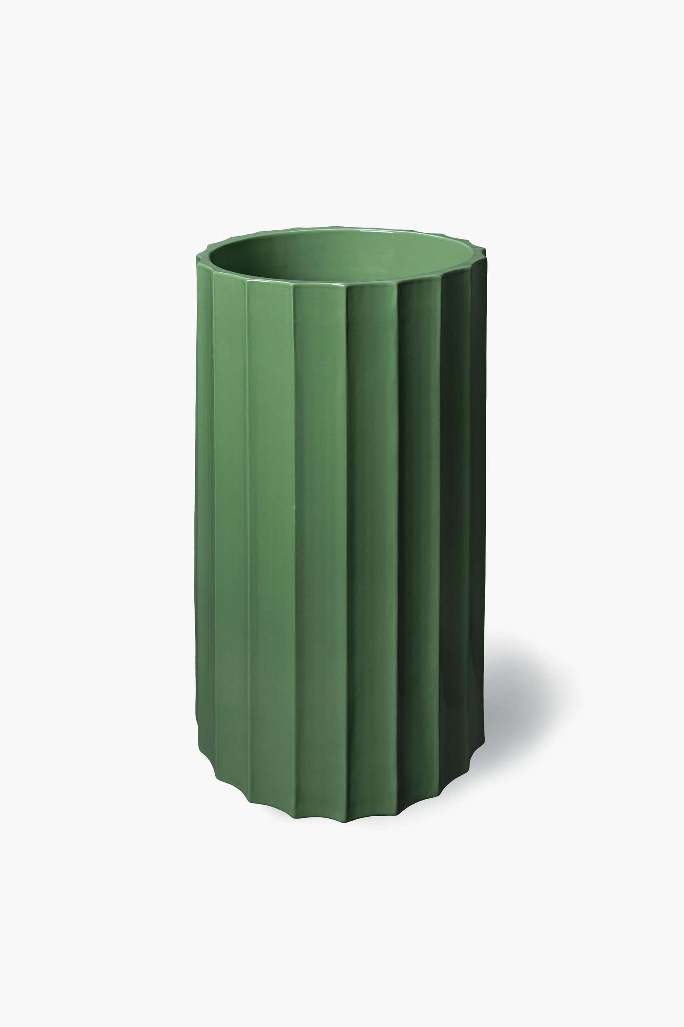 Tall Column Vase, Verde