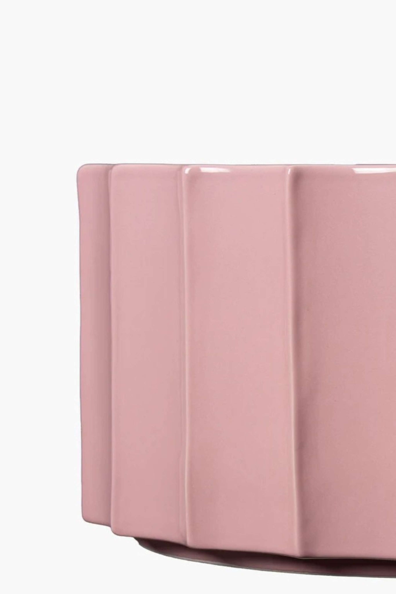 Short Column Vase, Rosa