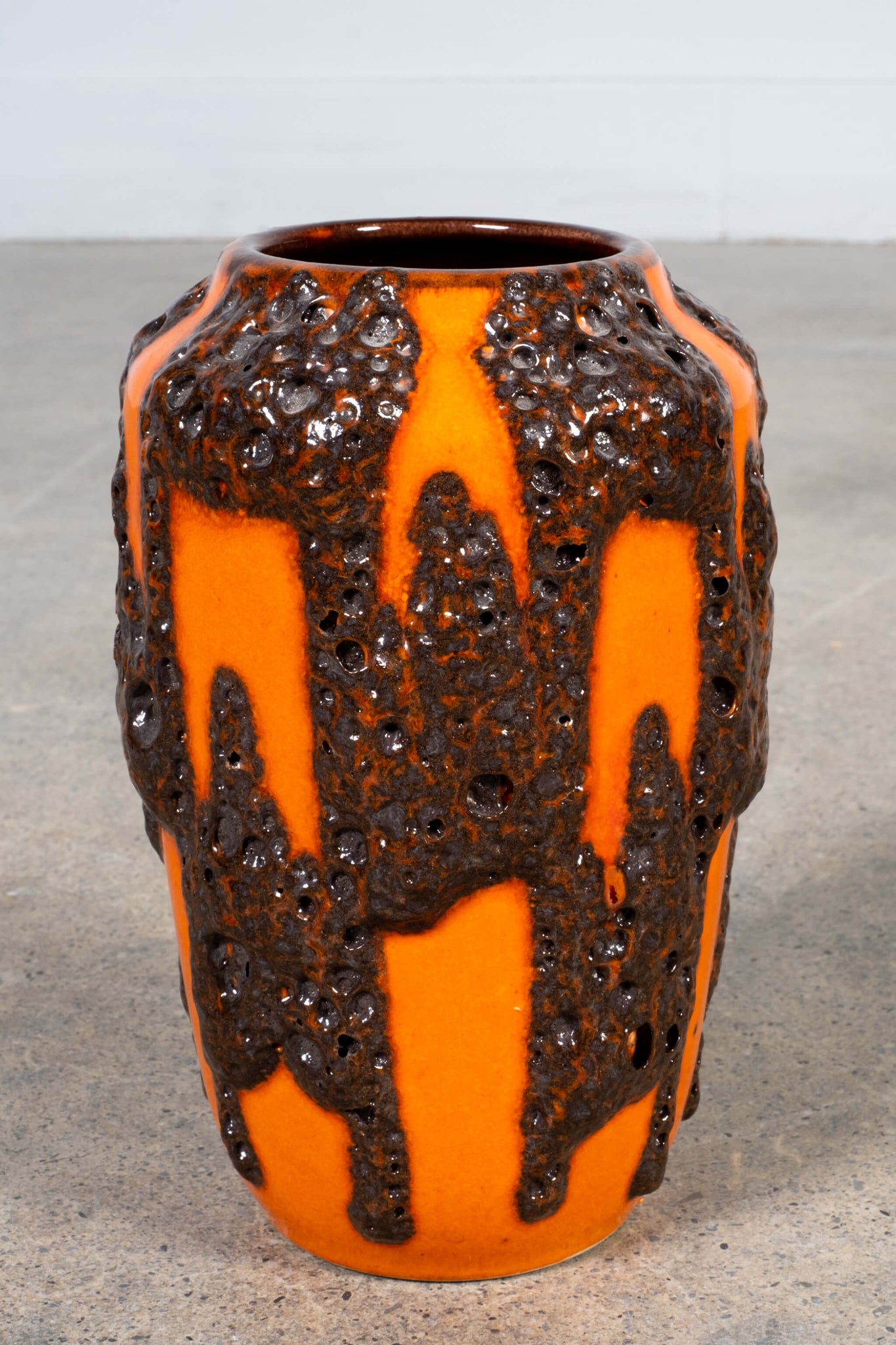 Orange Ceramic Vase - West Germany