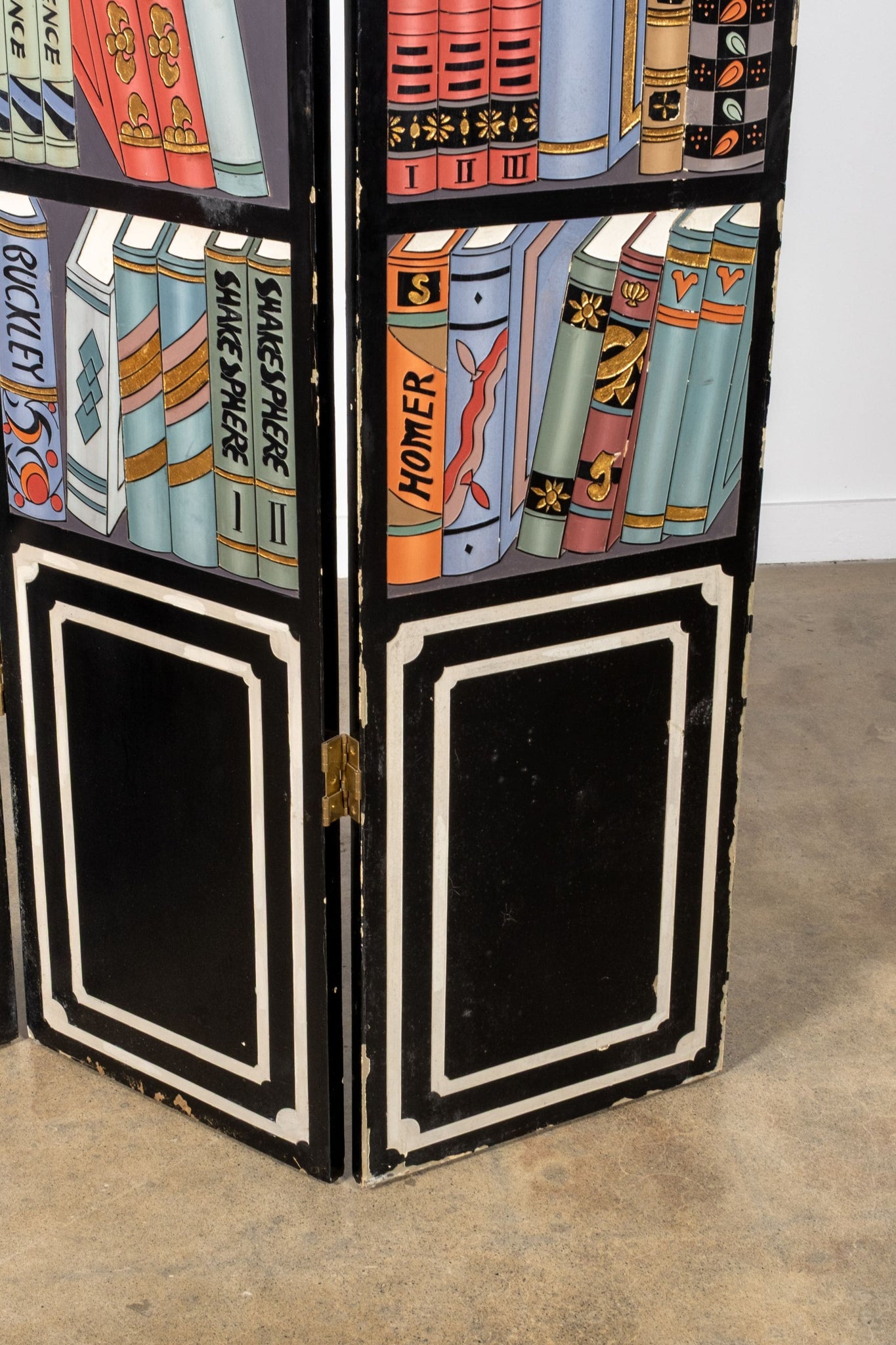 Vintage Painted 3-Panel Screen | Bonne Choice