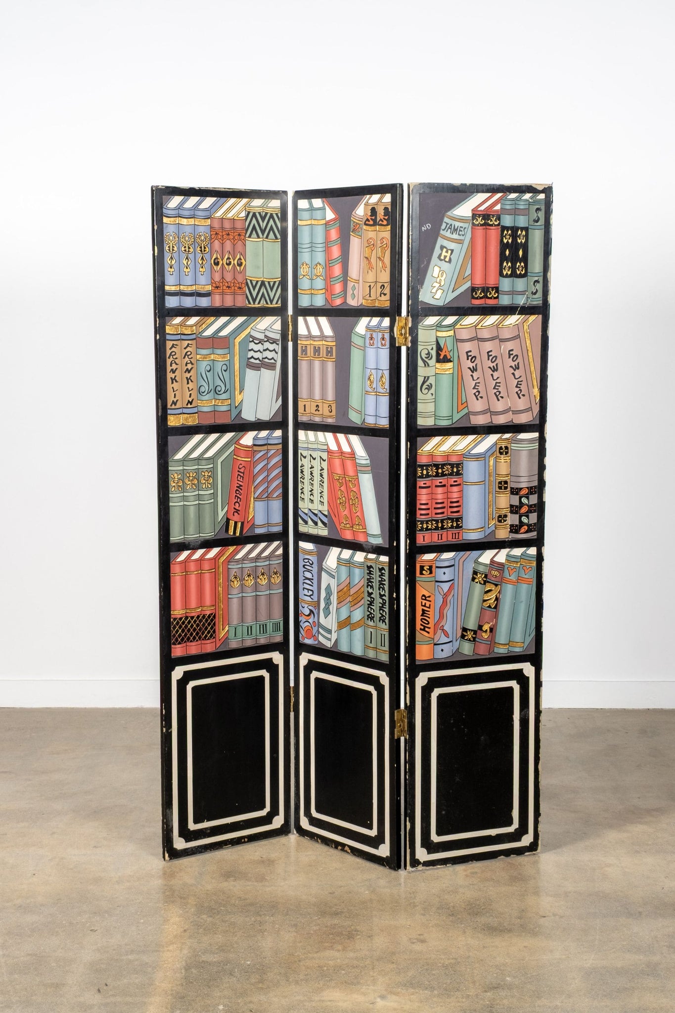 Vintage Painted 3-Panel Screen | Bonne Choice
