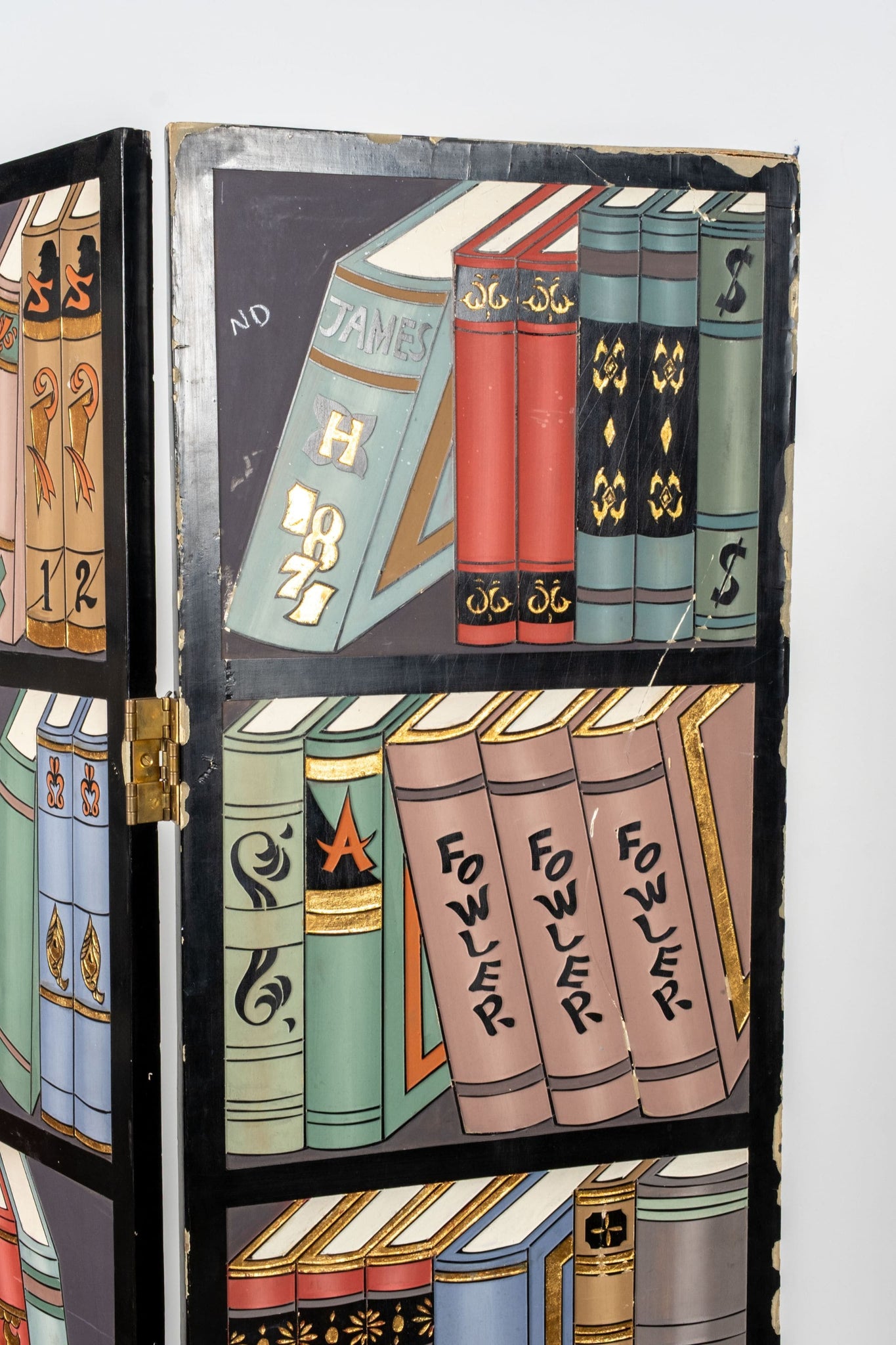 Vintage Painted 3-Panel Screen | Bonne Choice