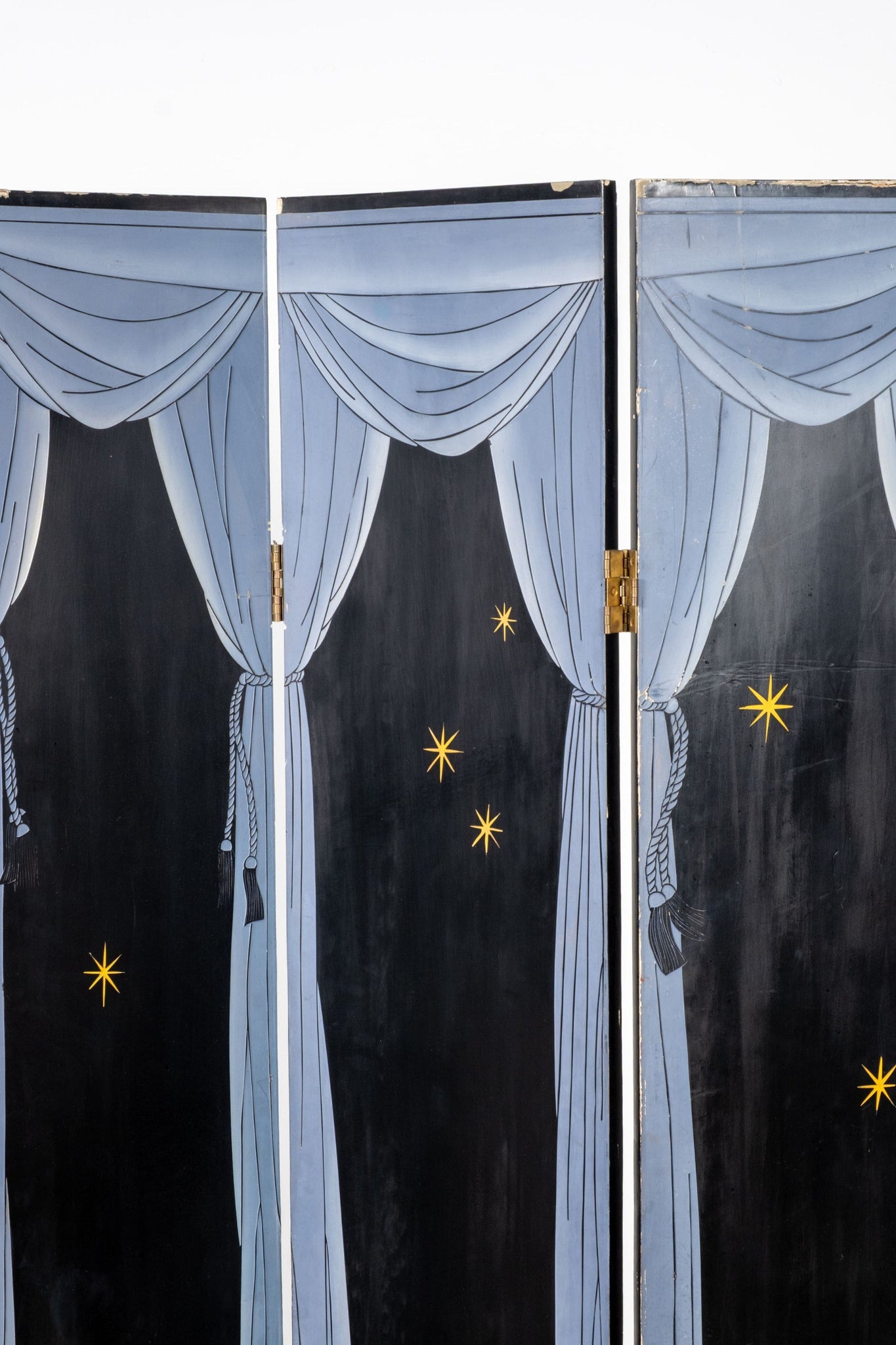 Vintage Painted 3-Panel Screen | Bonne Choice
