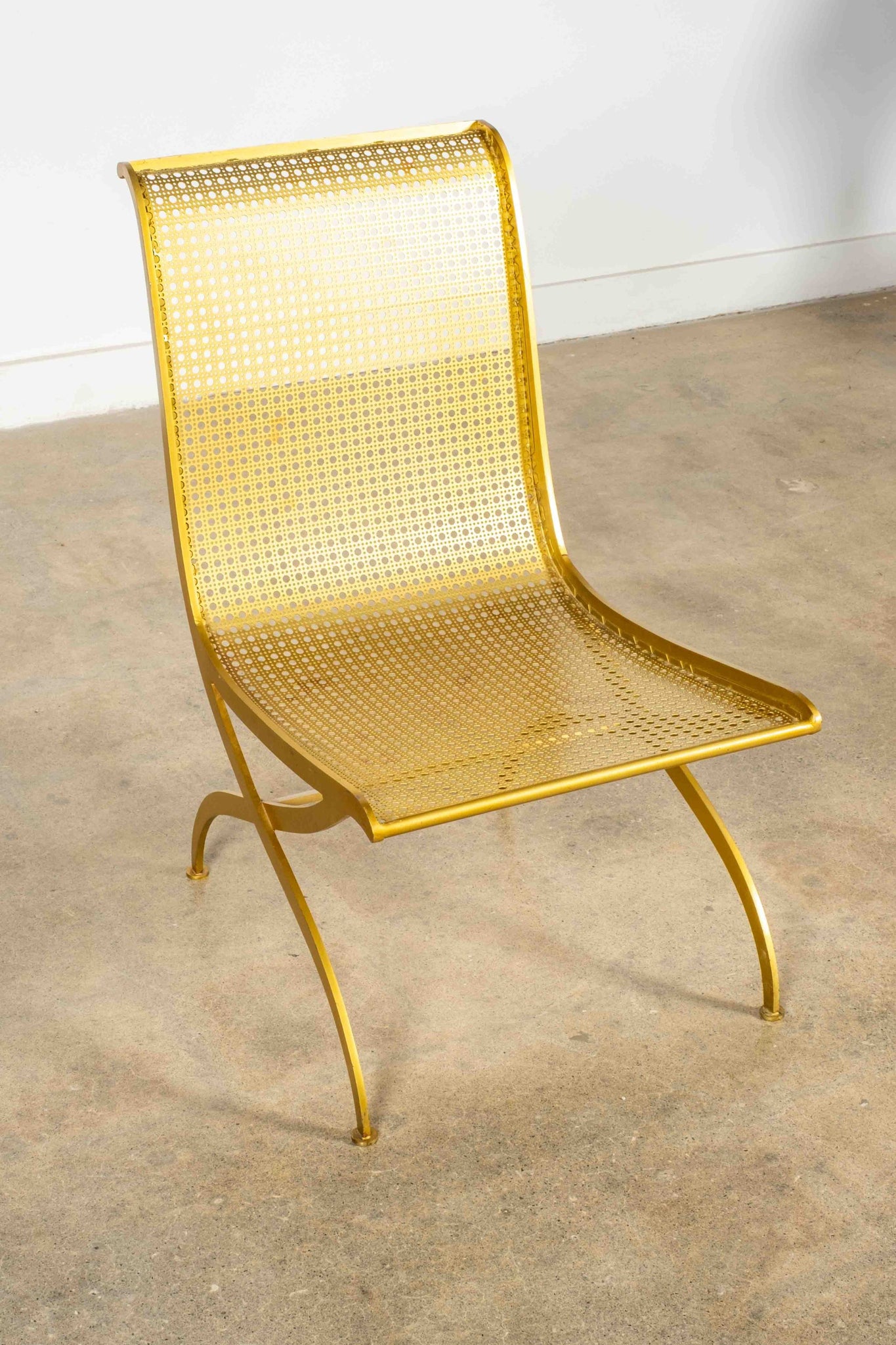 Pair of Brass Slipper Chairs by Dan Johnson | Bonne Choice