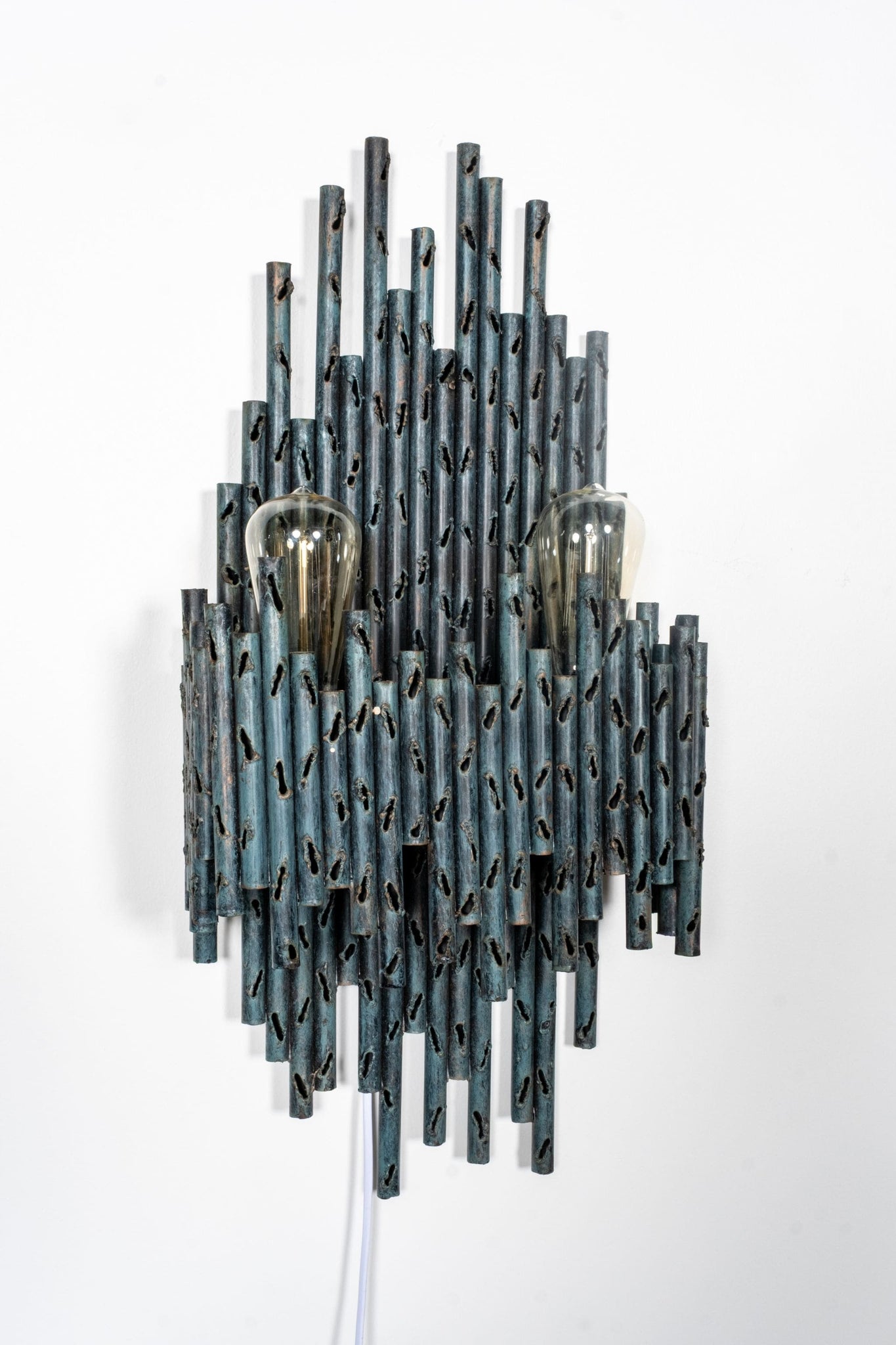 Pair of Brutalist Wall Sconces by Marcello Fantoni | Bonne Choice