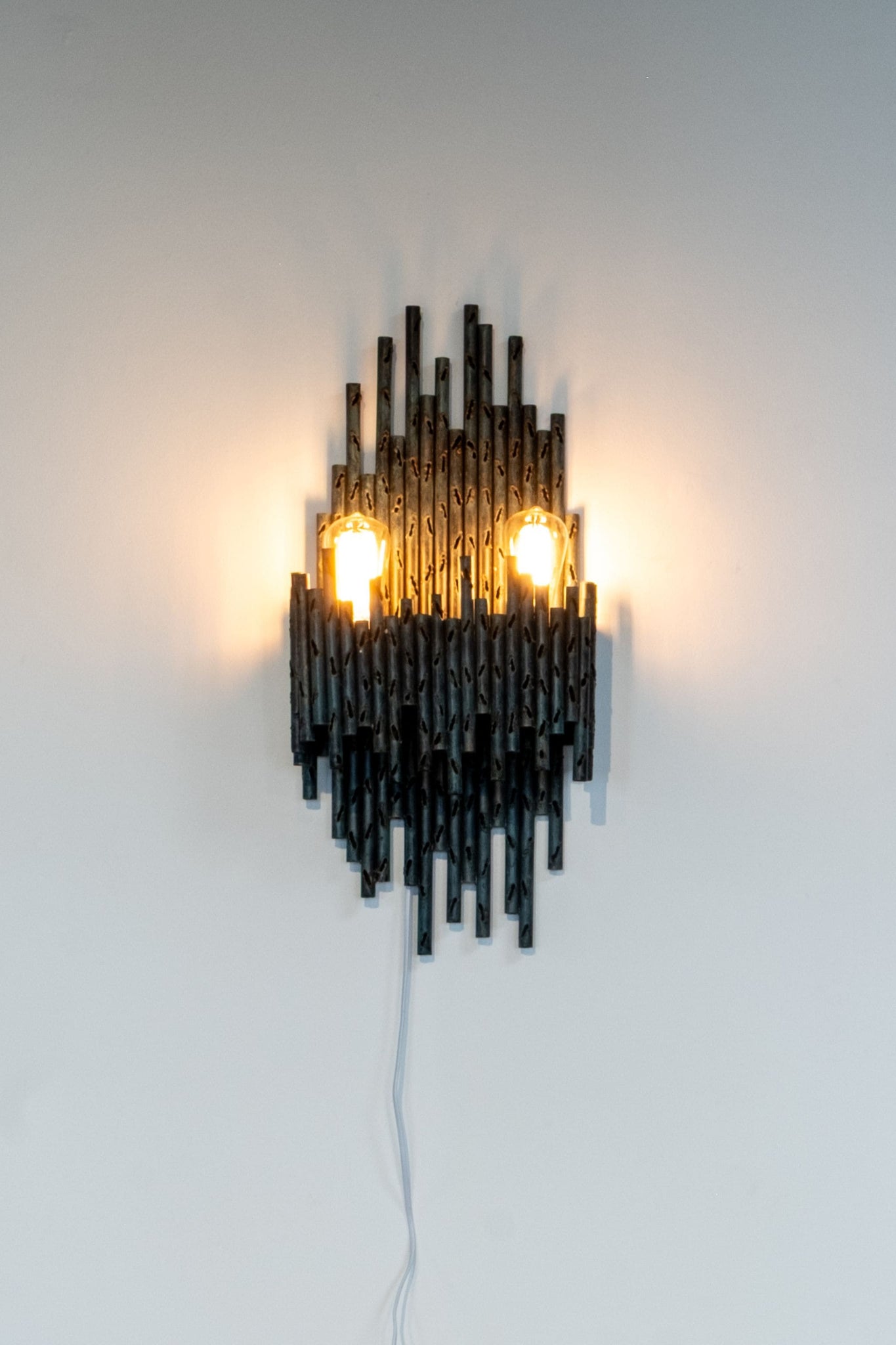 Pair of Brutalist Wall Sconces by Marcello Fantoni | Bonne Choice