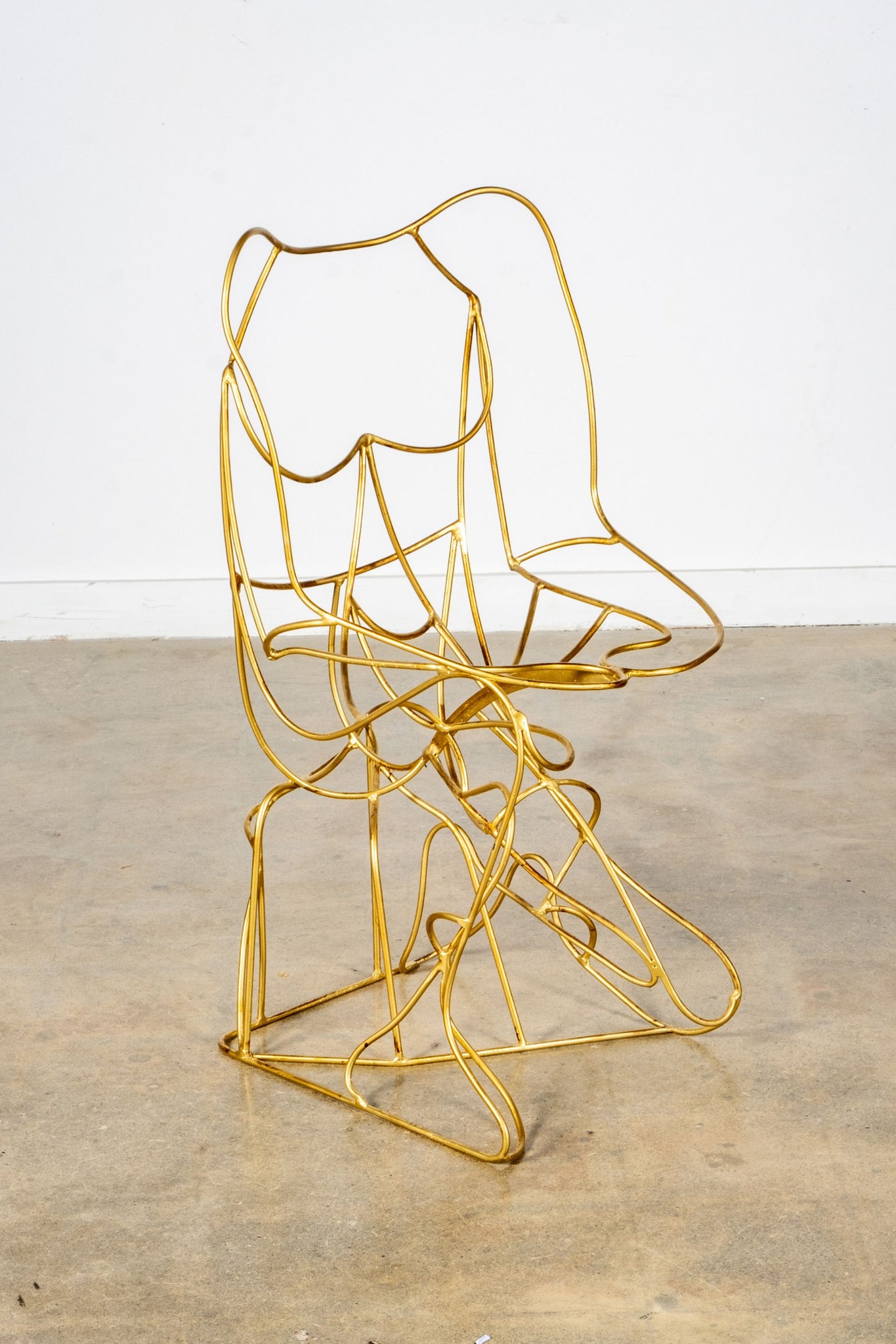 Vintage Pair of Golden Wire Figure Chairs, 'female' | Bonne Choice