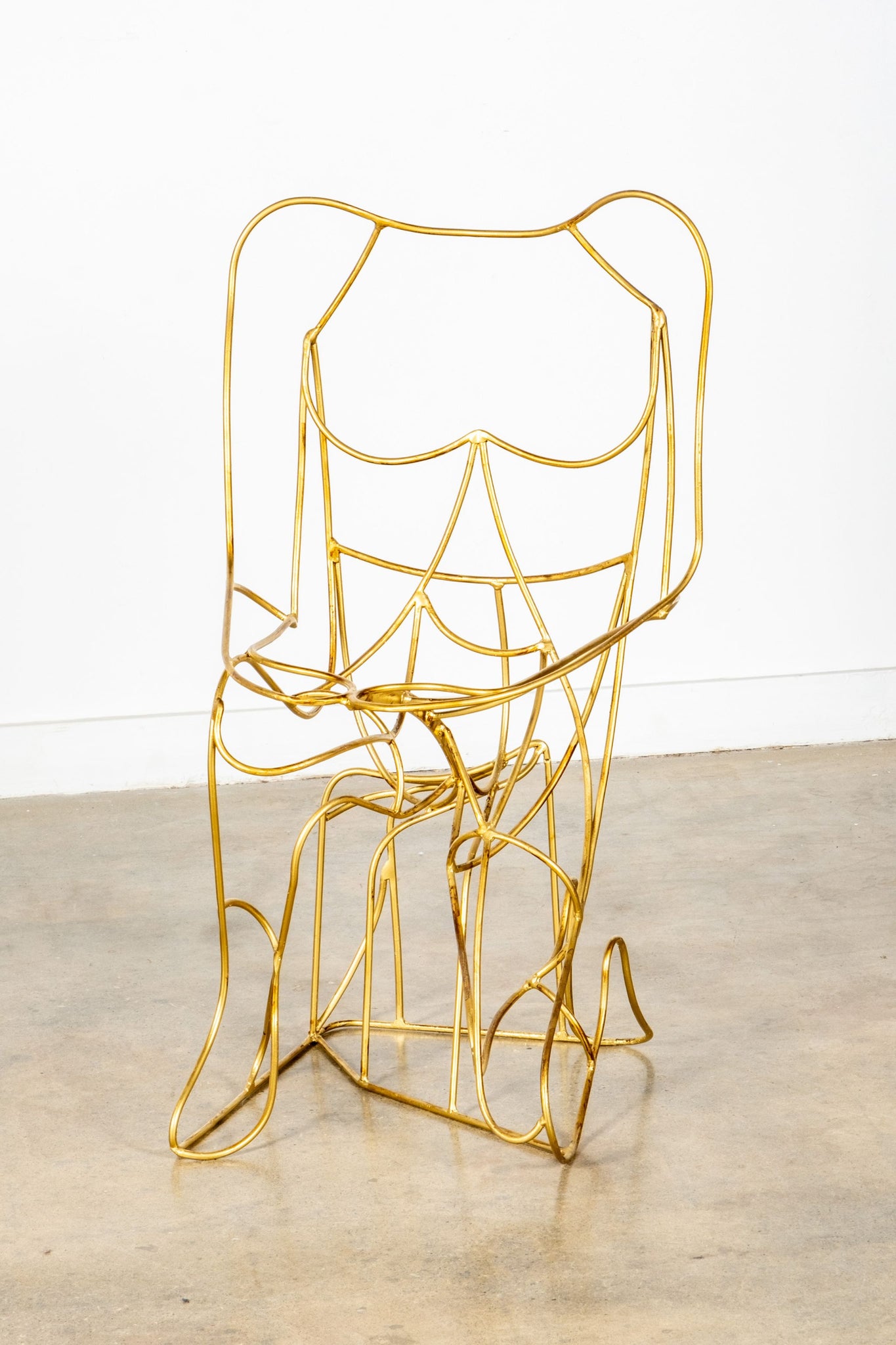 Vintage Pair of Golden Wire Figure Chairs, 'female' | Bonne Choice