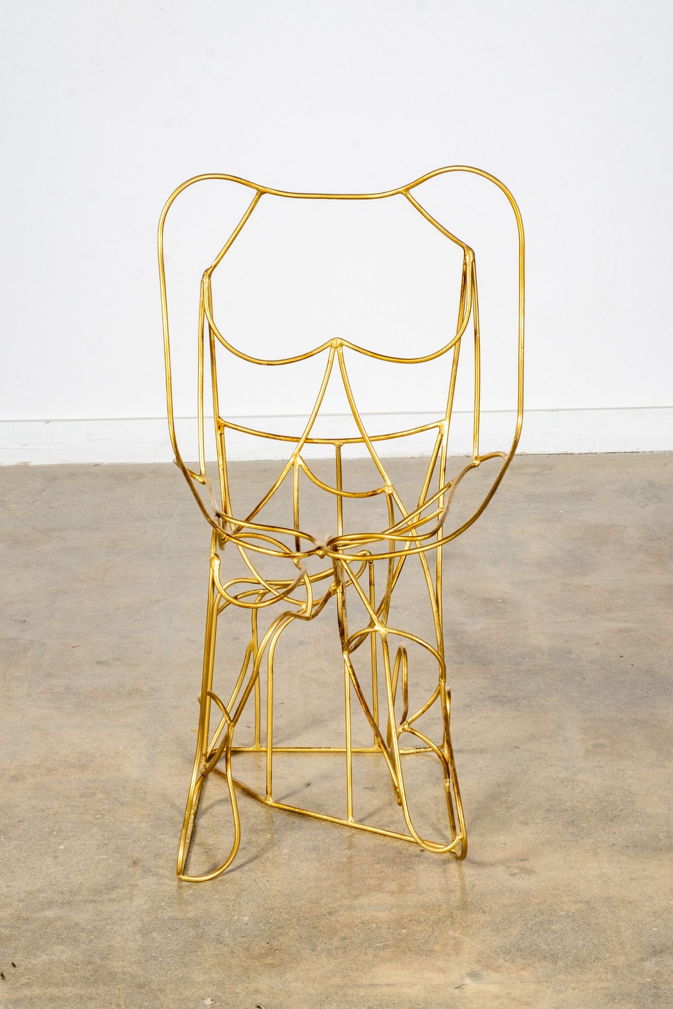 Vintage Pair of Golden Wire Figure Chairs, 'female' | Bonne Choice