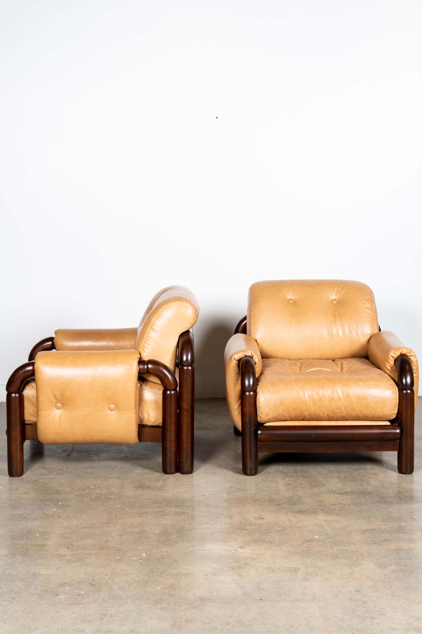 Pair of Brazilian Leather Armchairs