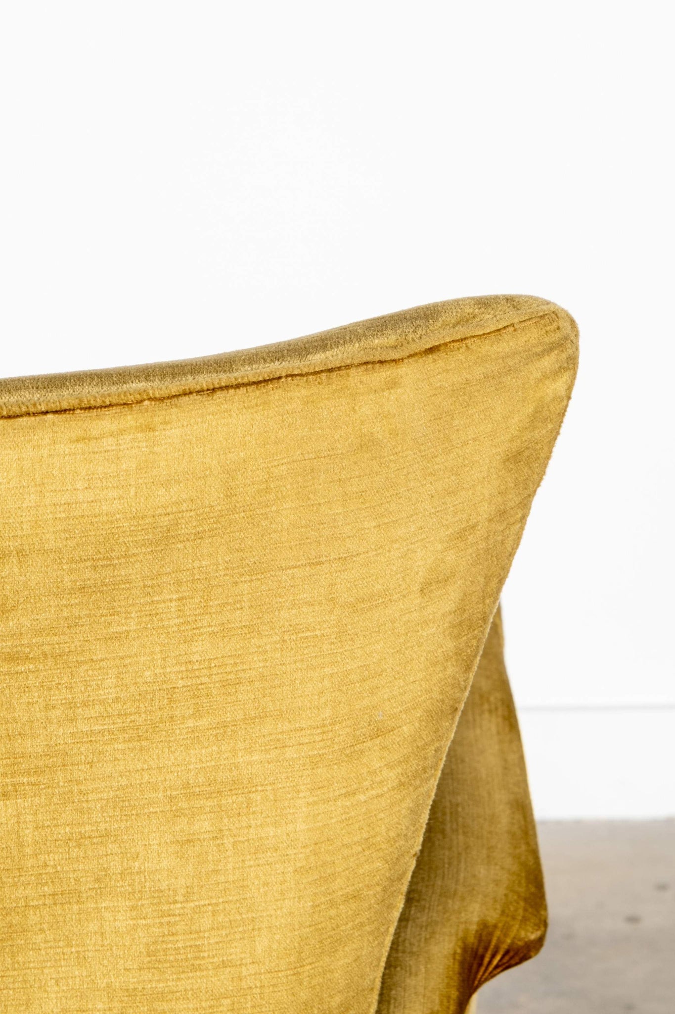 Pair of Olive Velvet Wingback Chairs