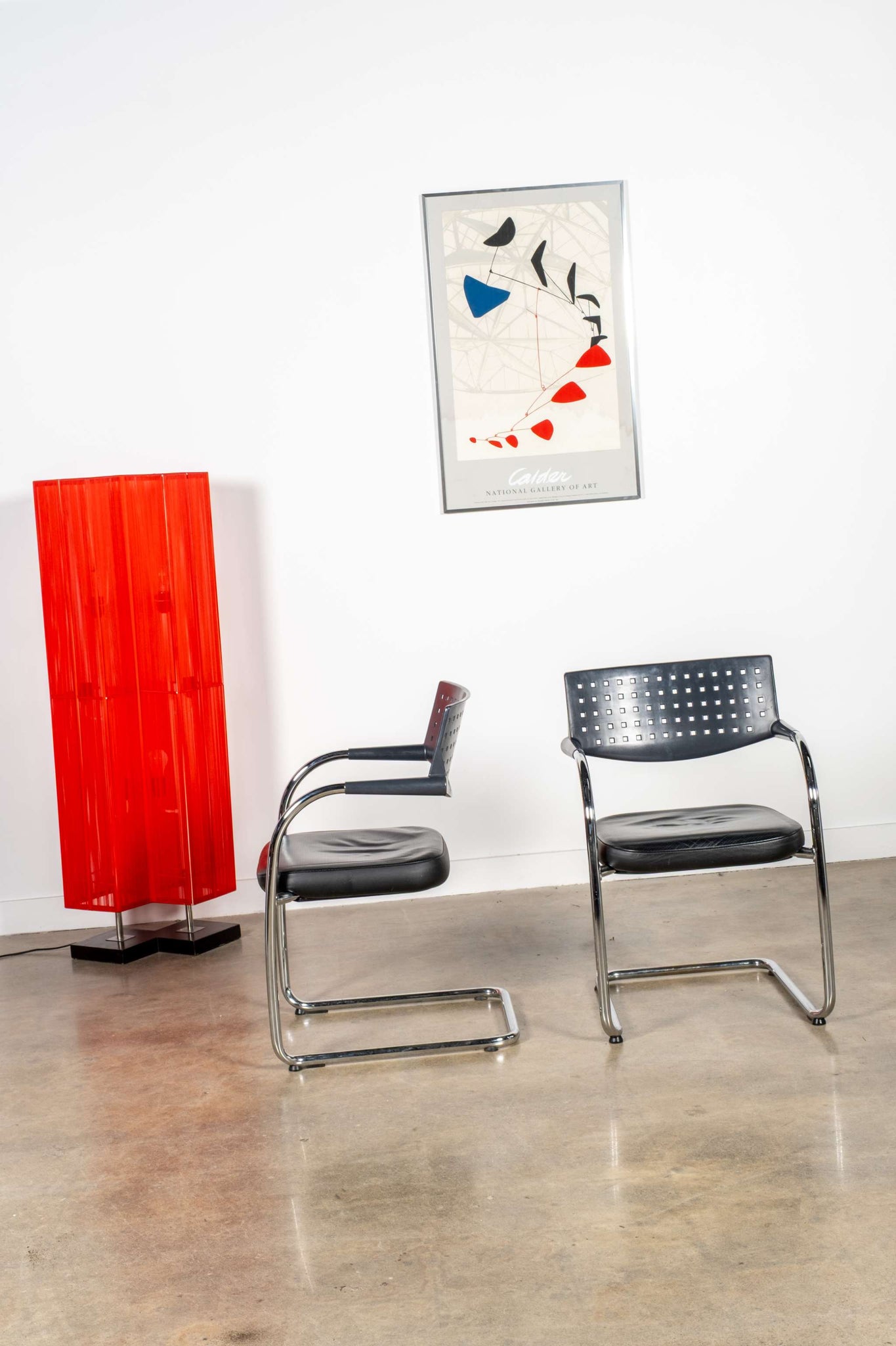 Pair of Red Rope Floor Lamps