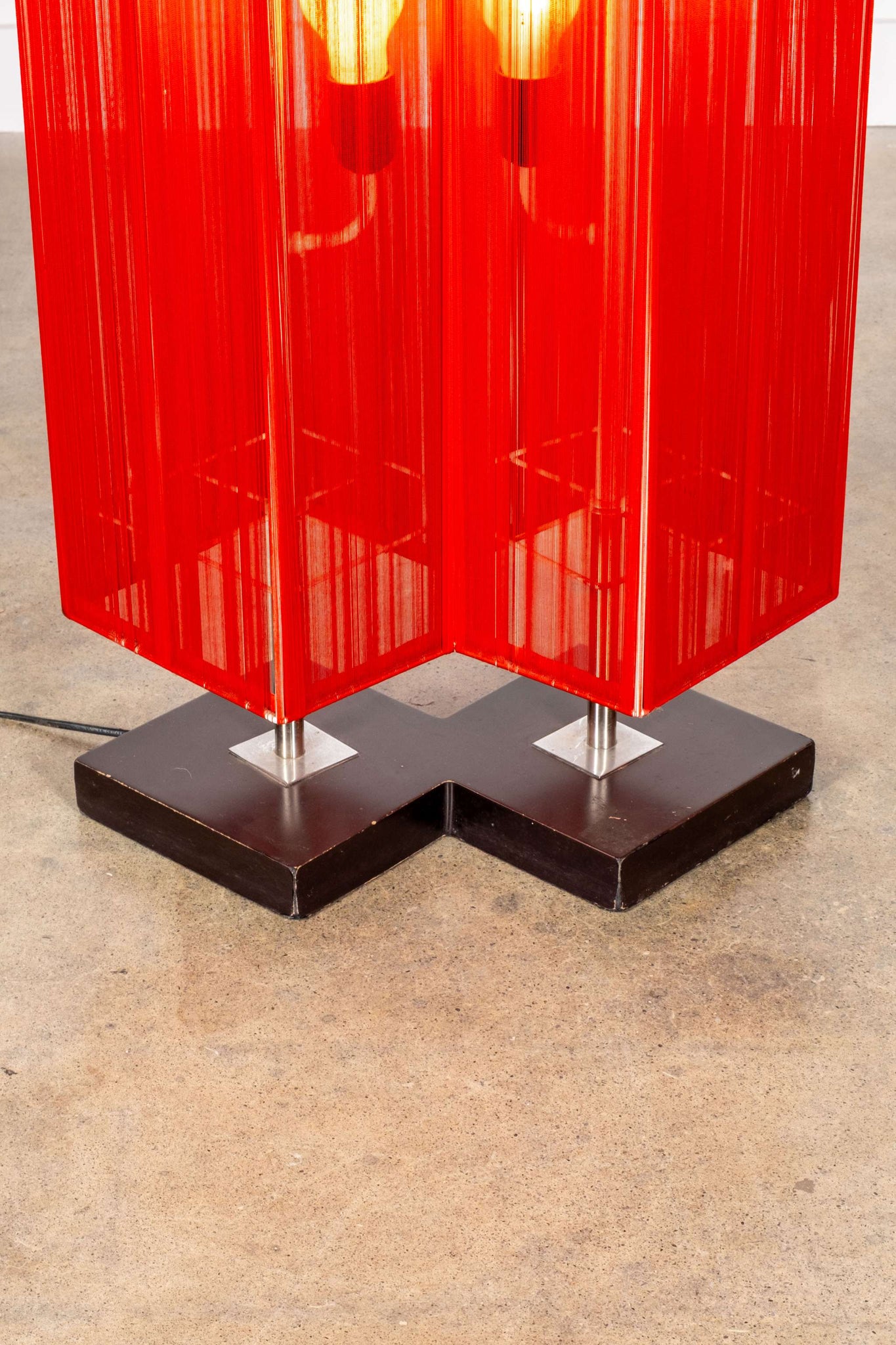Pair of Red Rope Floor Lamps