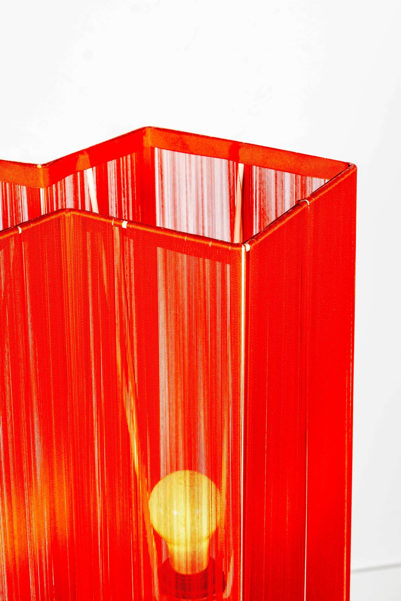 Pair of Red Rope Floor Lamps