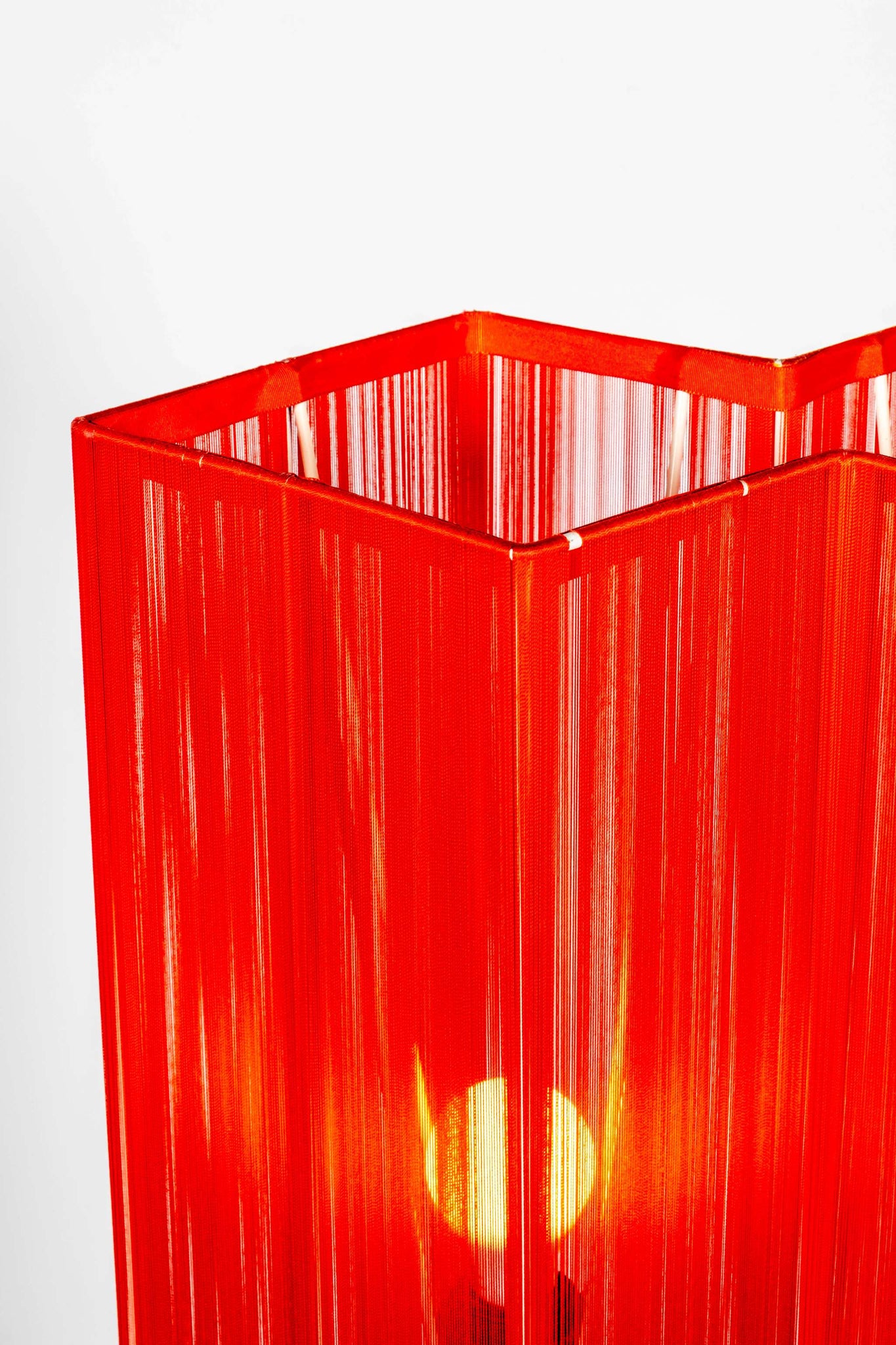 Pair of Red Rope Floor Lamps