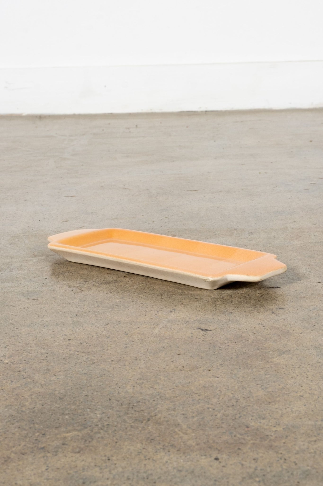 Pair of Small Orange Ceramic Trays | Bonne Choice