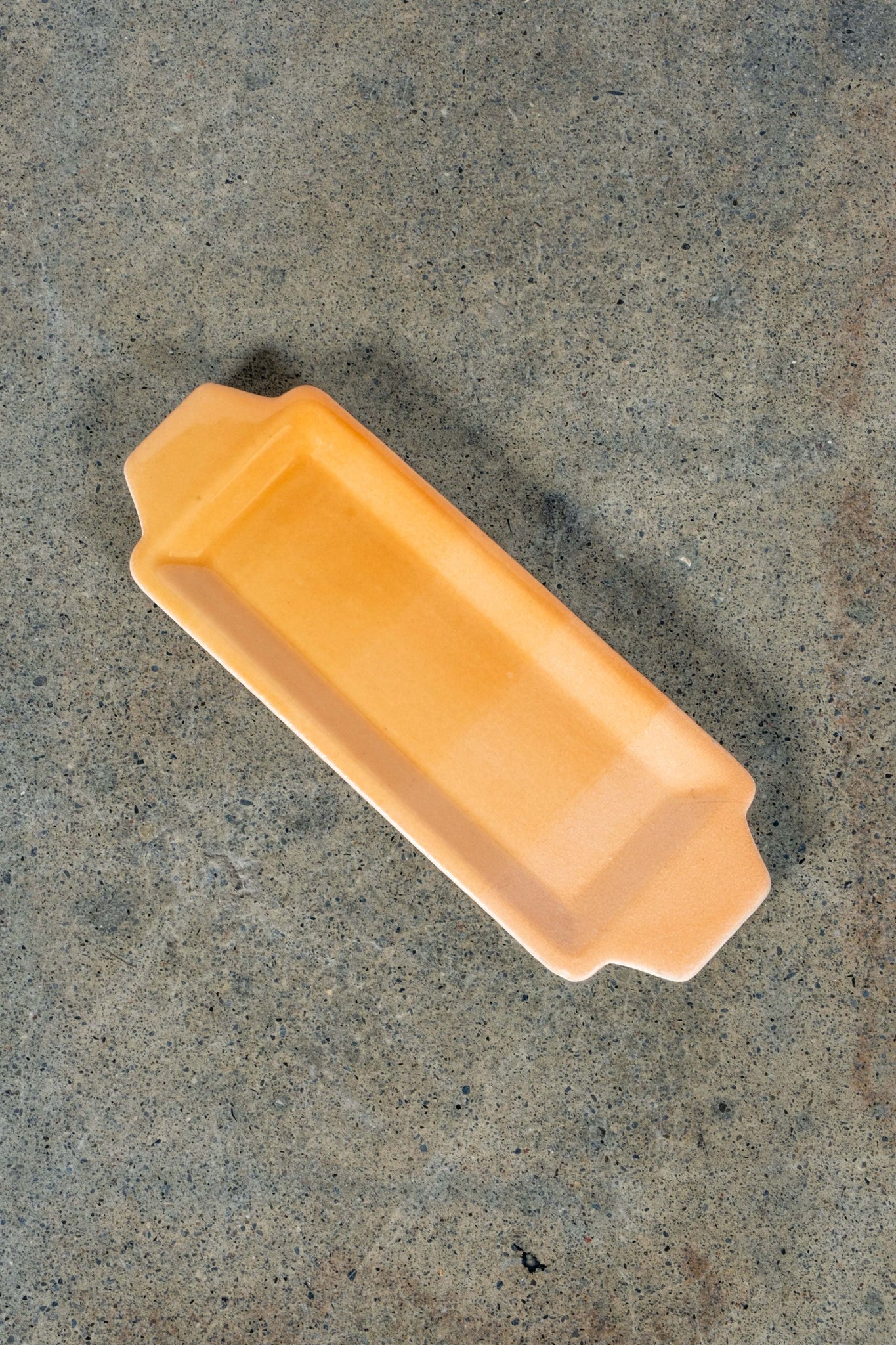 Pair of Small Orange Ceramic Trays | Bonne Choice