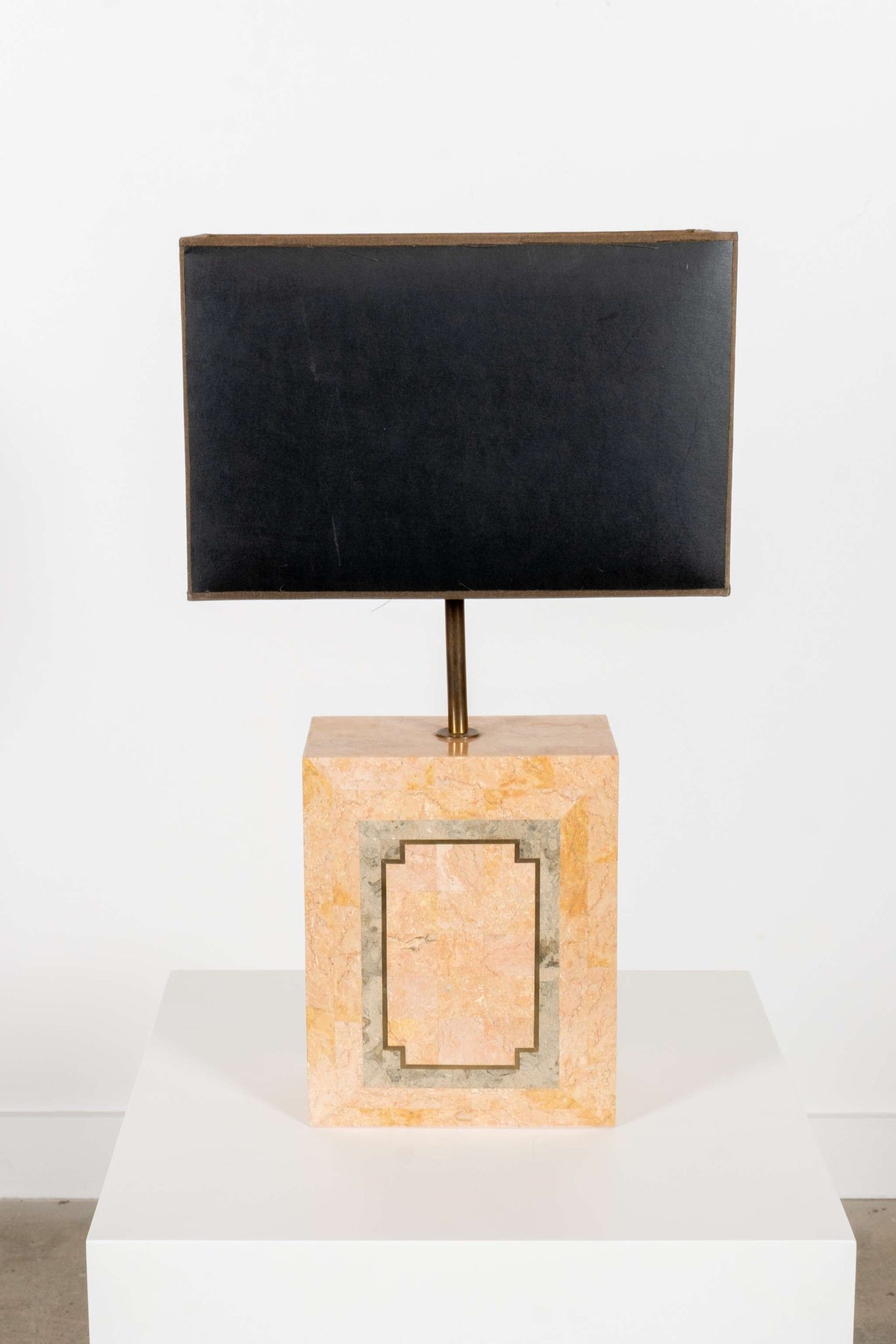 Pair of Tessellated Marble Table Lamps