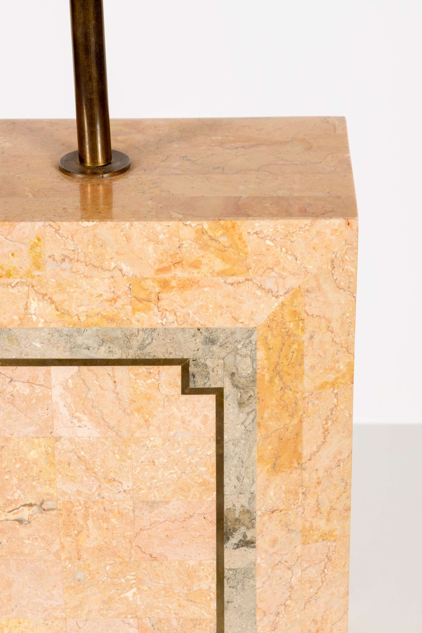 Pair of Tessellated Marble Table Lamps