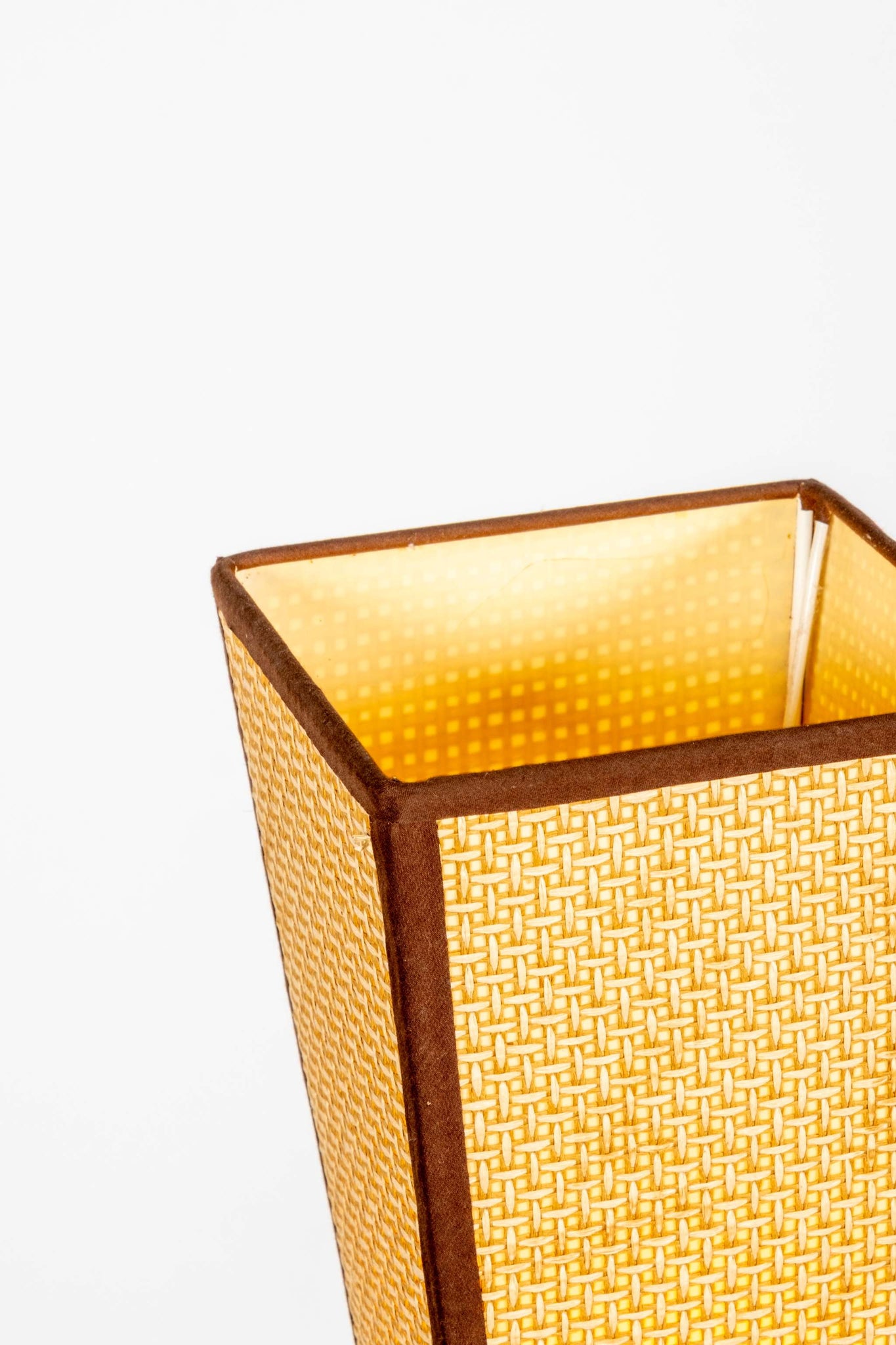 Pair of Webbing + Wood Table Lamps